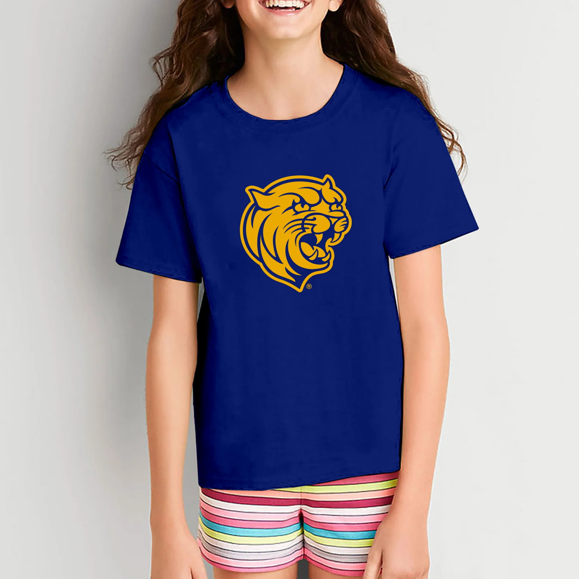 Johnson & Wales University Wildcats Primary Logo Youth Short Sleeve T Shirt - Cobalt - Image 5