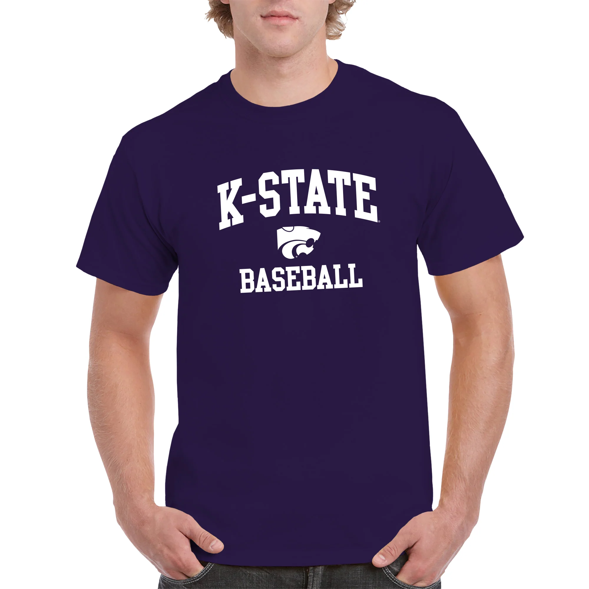 K-State Arch Logo Baseball T-Shirt - Purple - Image 3