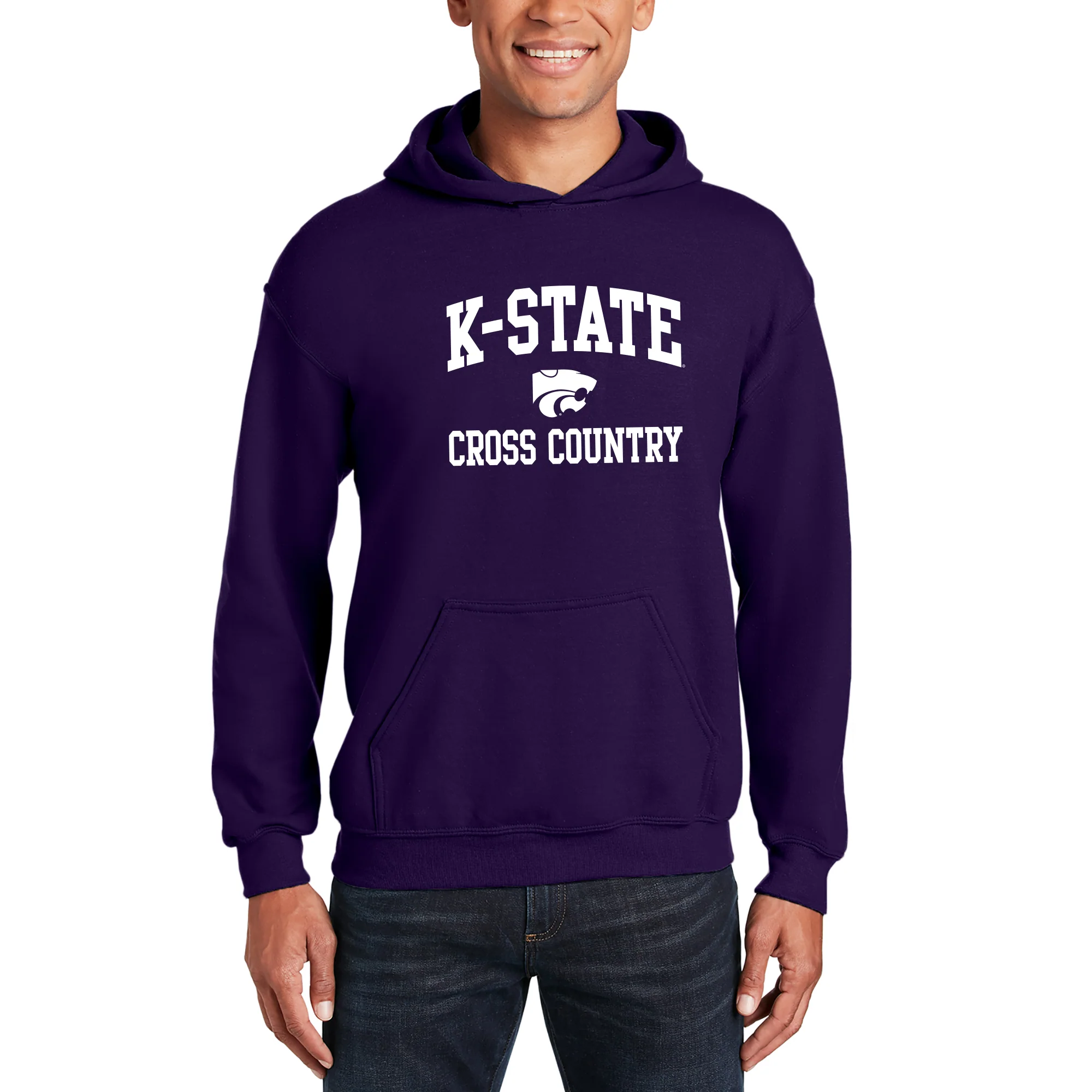 K-State Arch Logo Cross Country Hoodie - Purple - Image 3