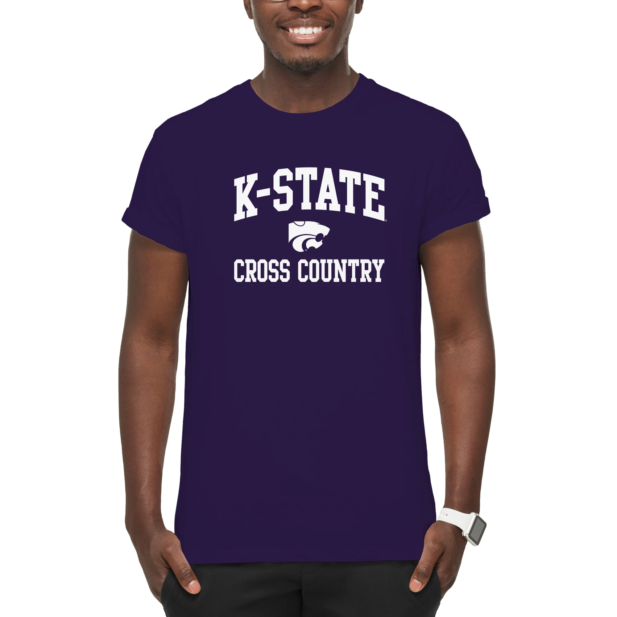 K-State Arch Logo Cross Country T-Shirt - Purple - Image 3