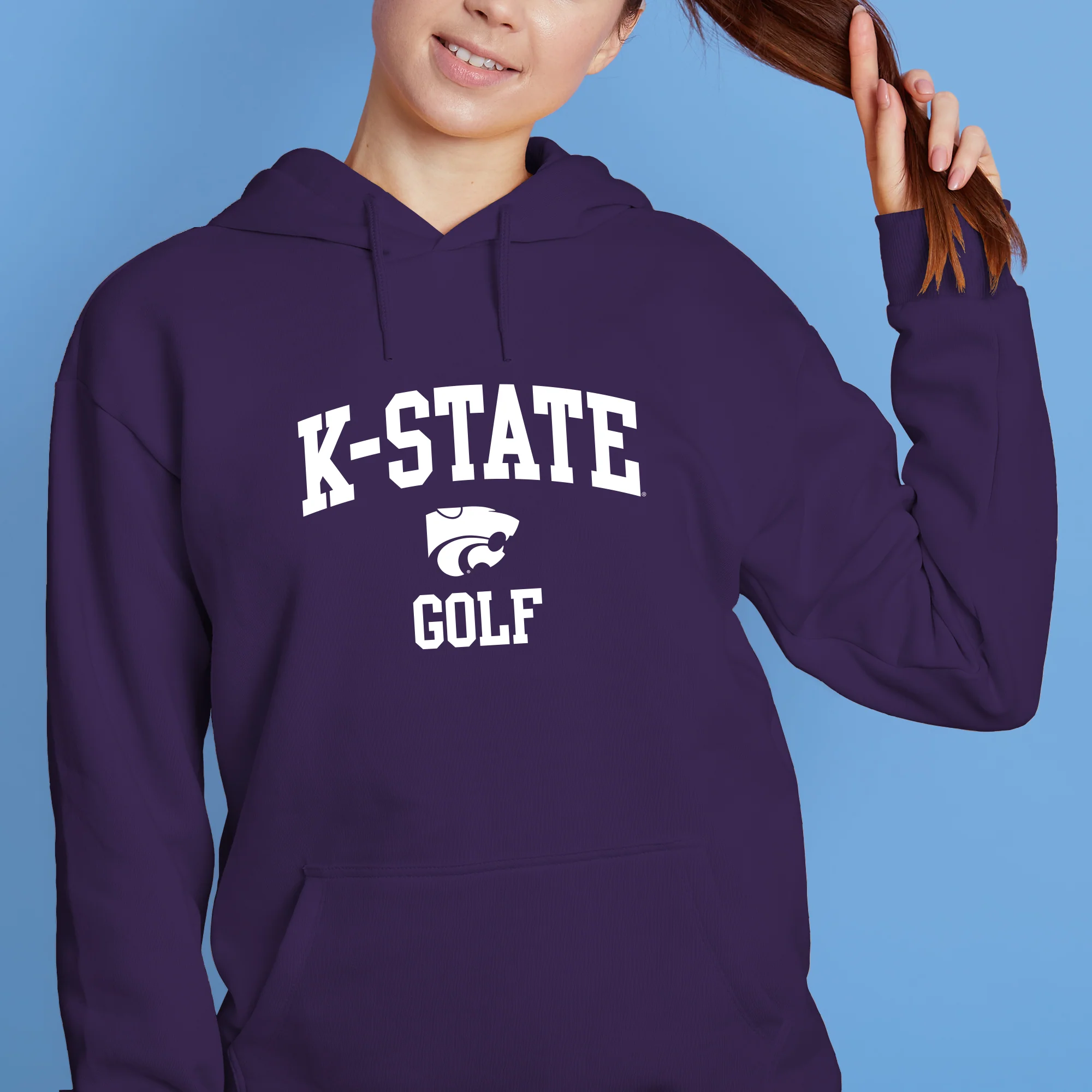 K-State Arch Logo Golf Hoodie - Purple - Image 4