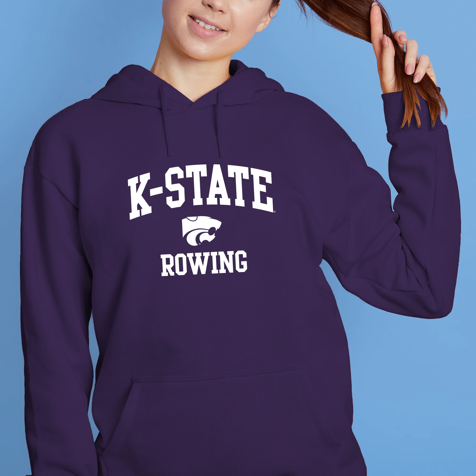 K-State Arch Logo Rowing Hoodie - Purple - Image 4