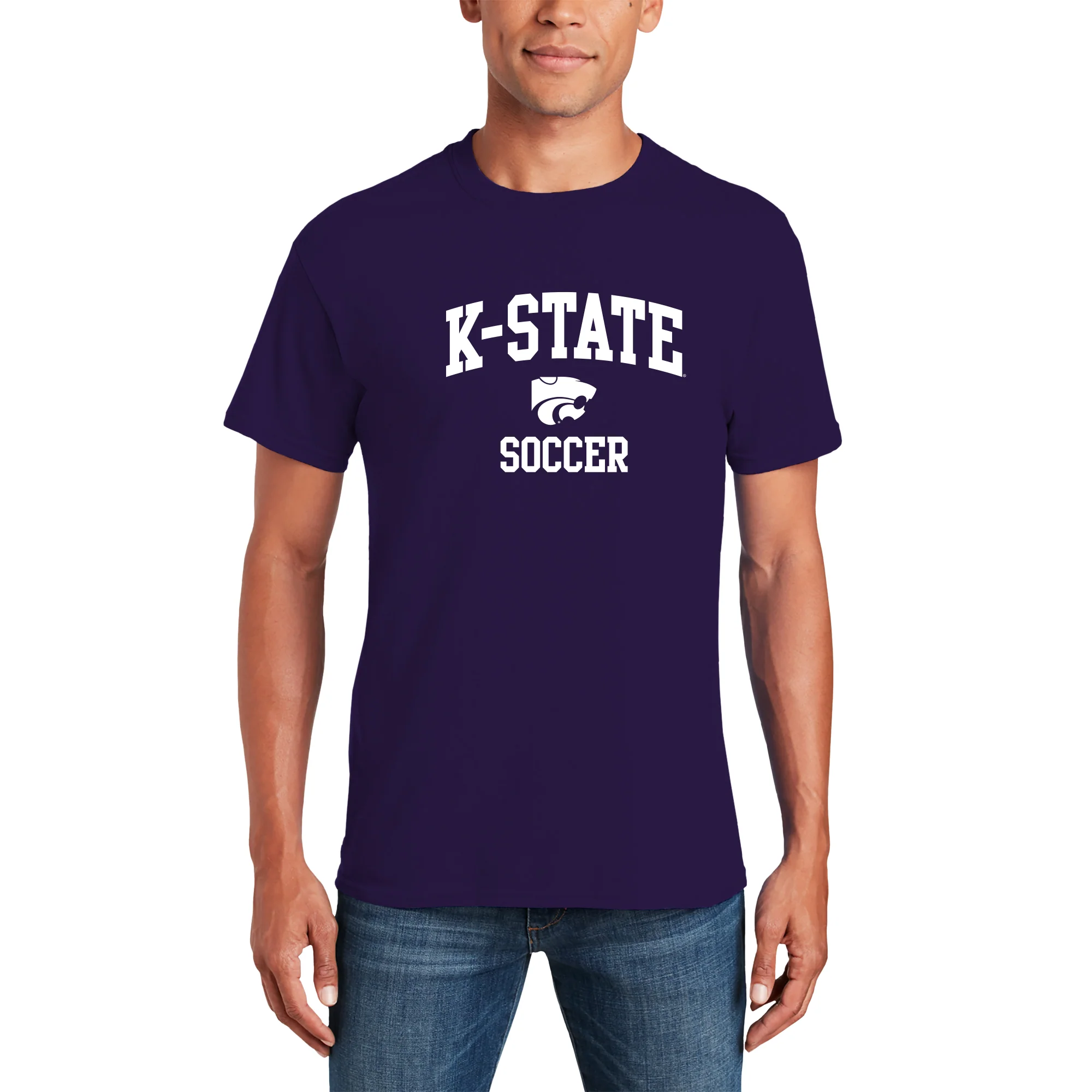 K-State Arch Logo Soccer T-Shirt - Purple - Image 3