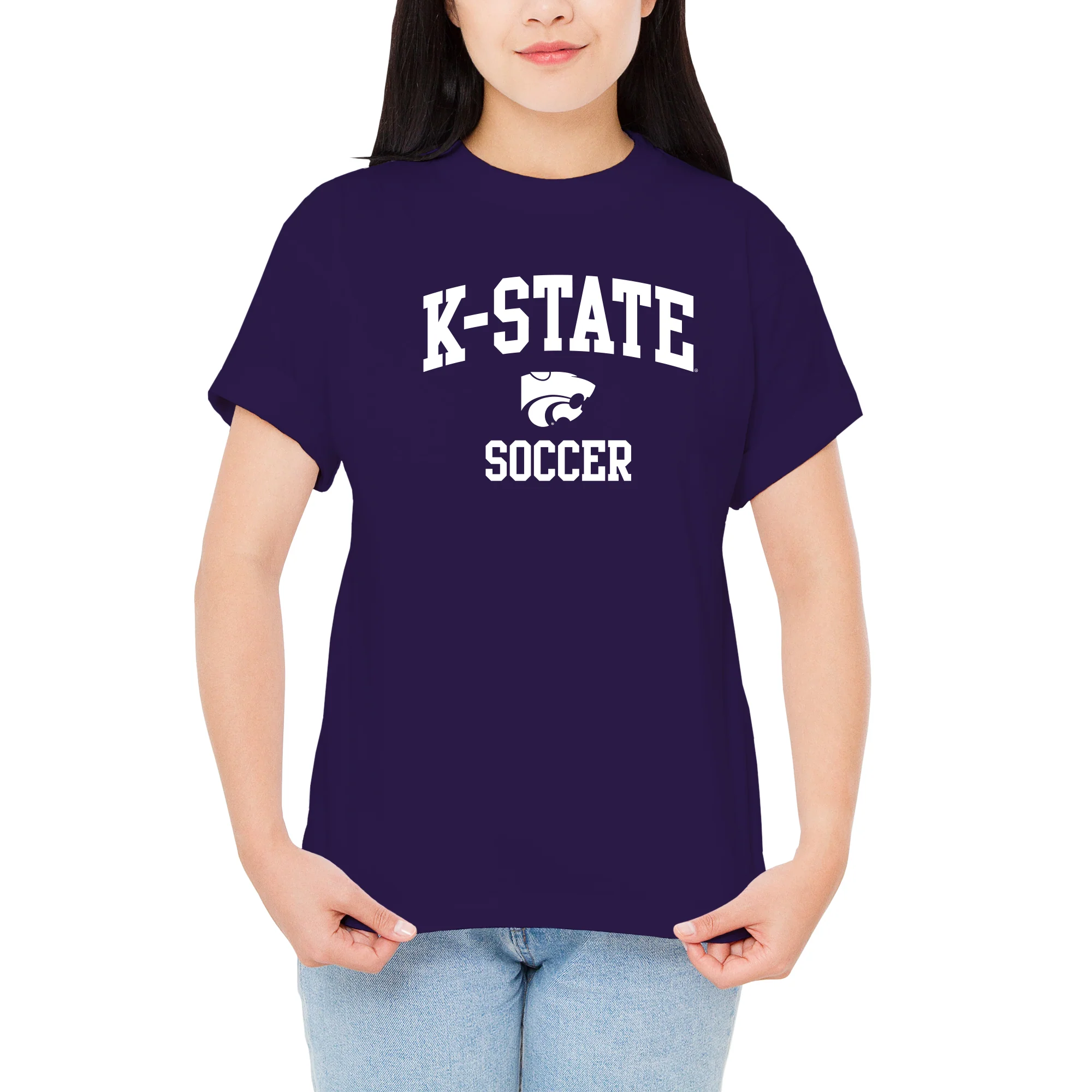 K-State Arch Logo Soccer T-Shirt - Purple - Image 4