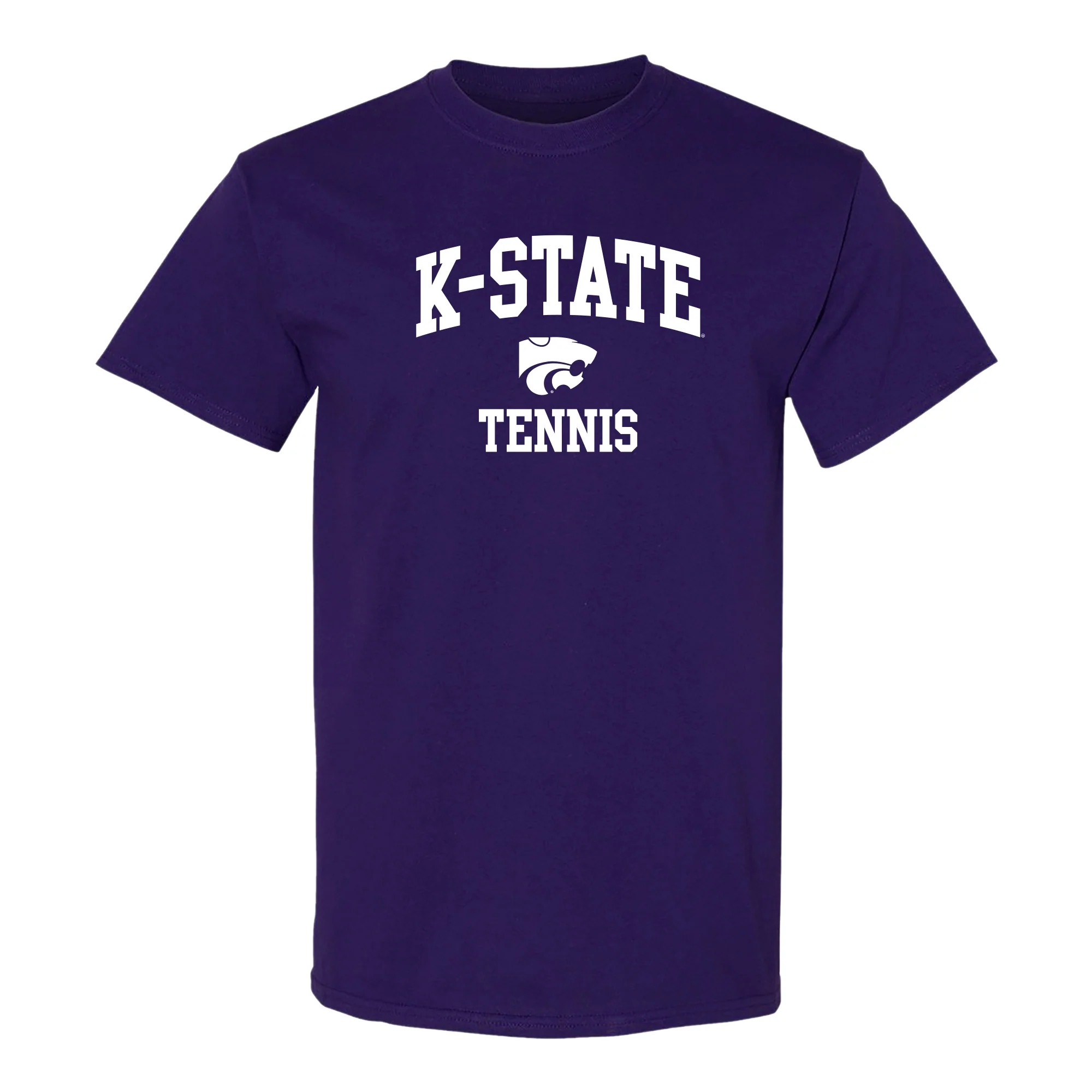 K-State Arch Logo Tennis T-Shirt - Purple
