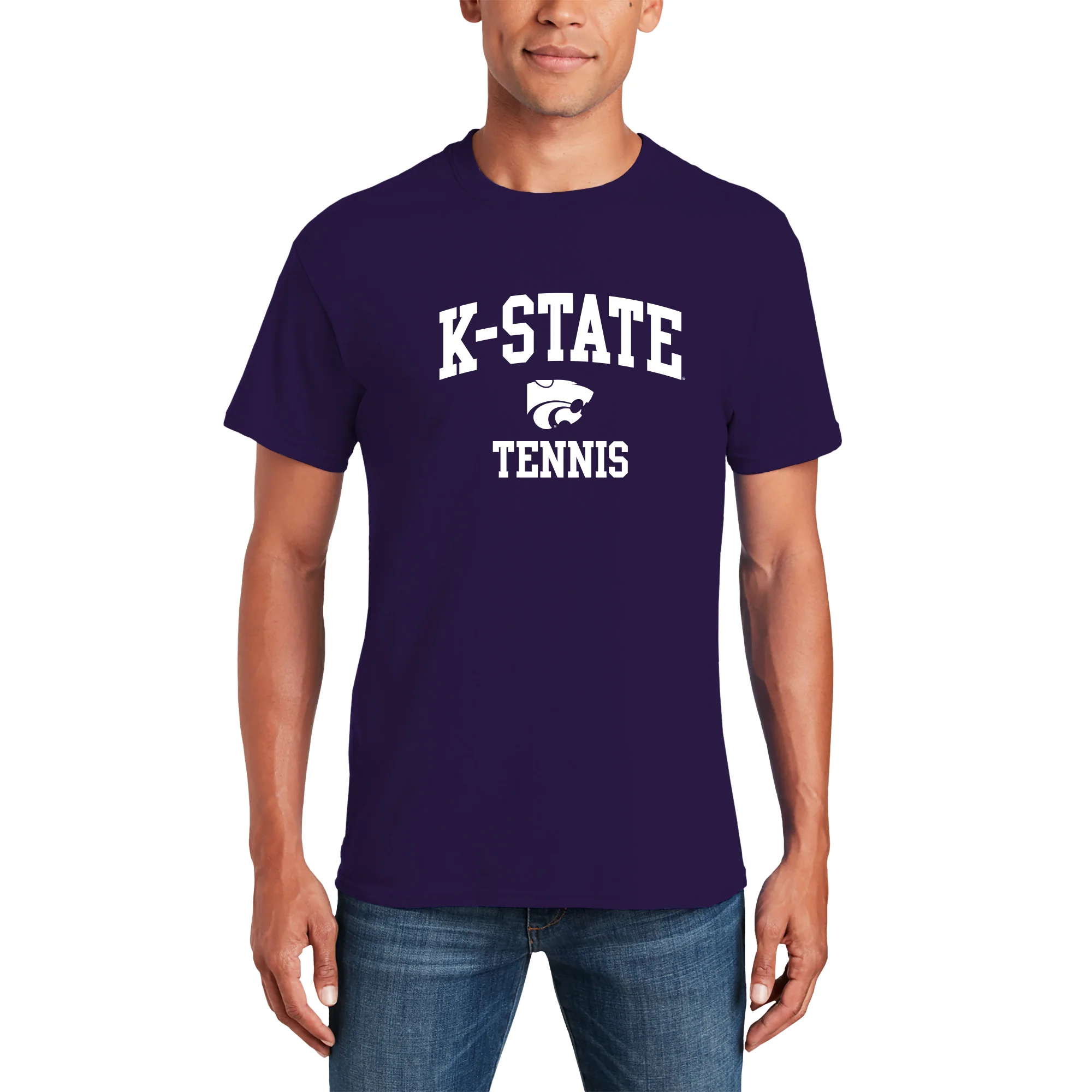 K-State Arch Logo Tennis T-Shirt - Purple - Image 3