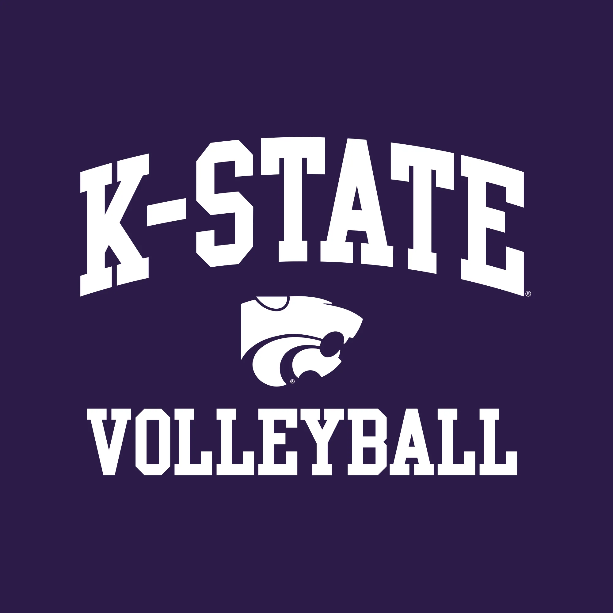 K-State Arch Logo Volleyball T-Shirt - Purple - Image 2