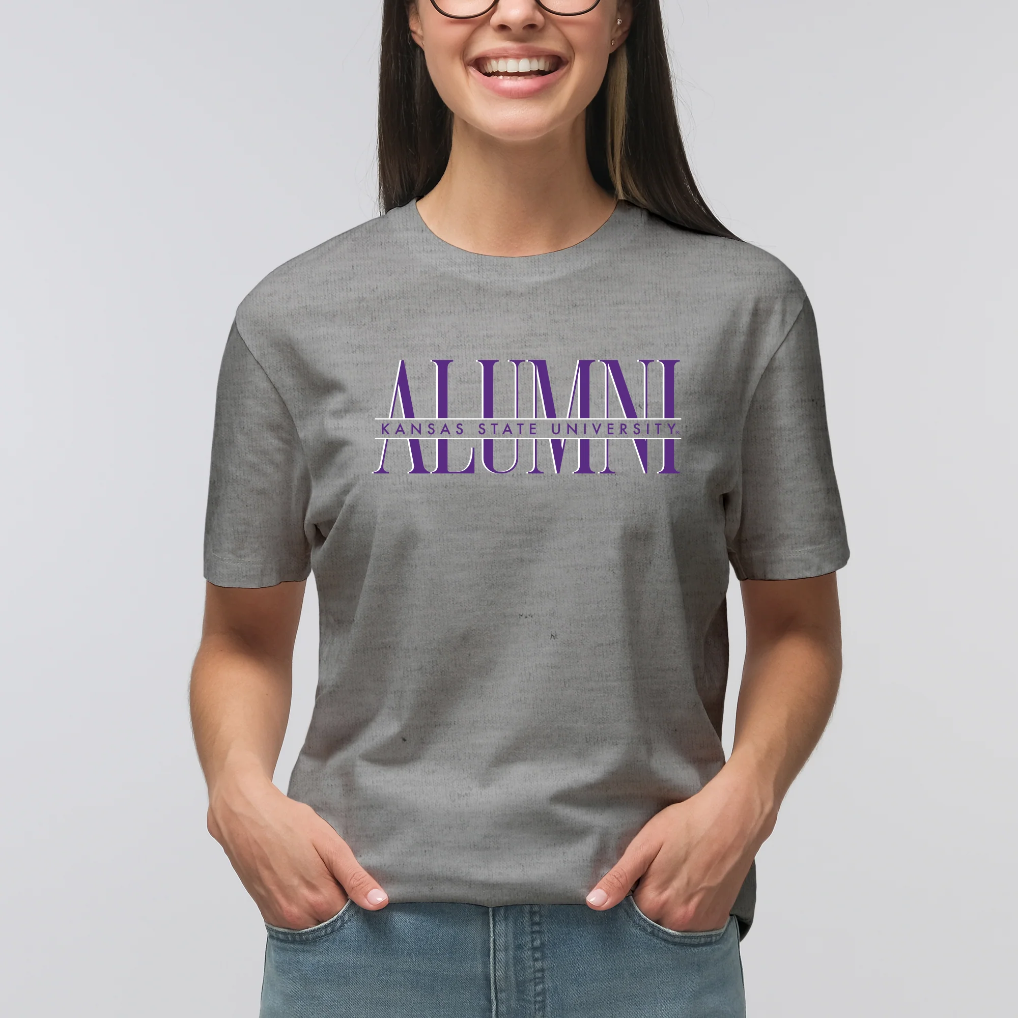 Kansas State Classic Alumni T-Shirt - Sport Grey - Image 4
