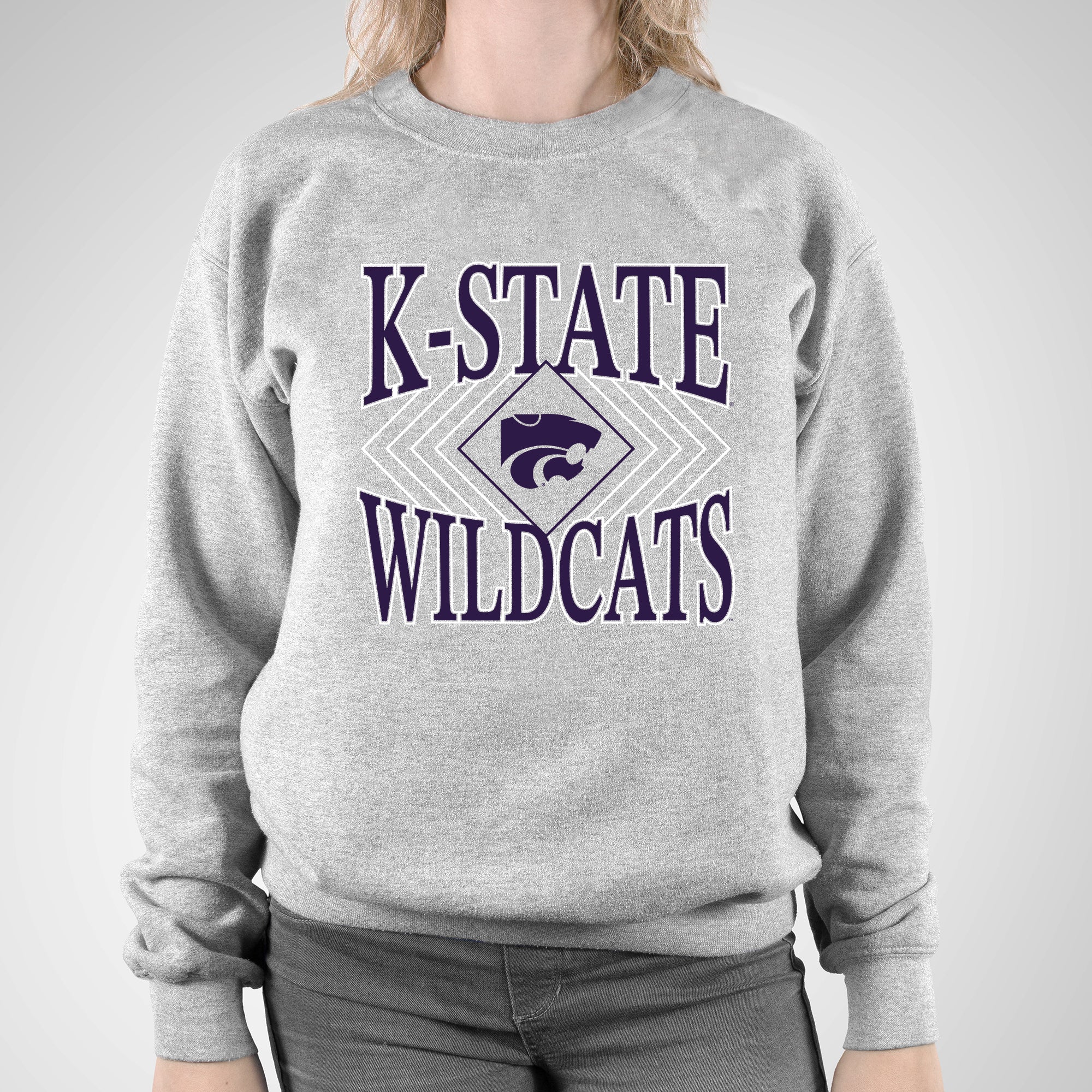 K-State Diamond Victory JA BTB Fleece Crewneck - Oxford - Image 4