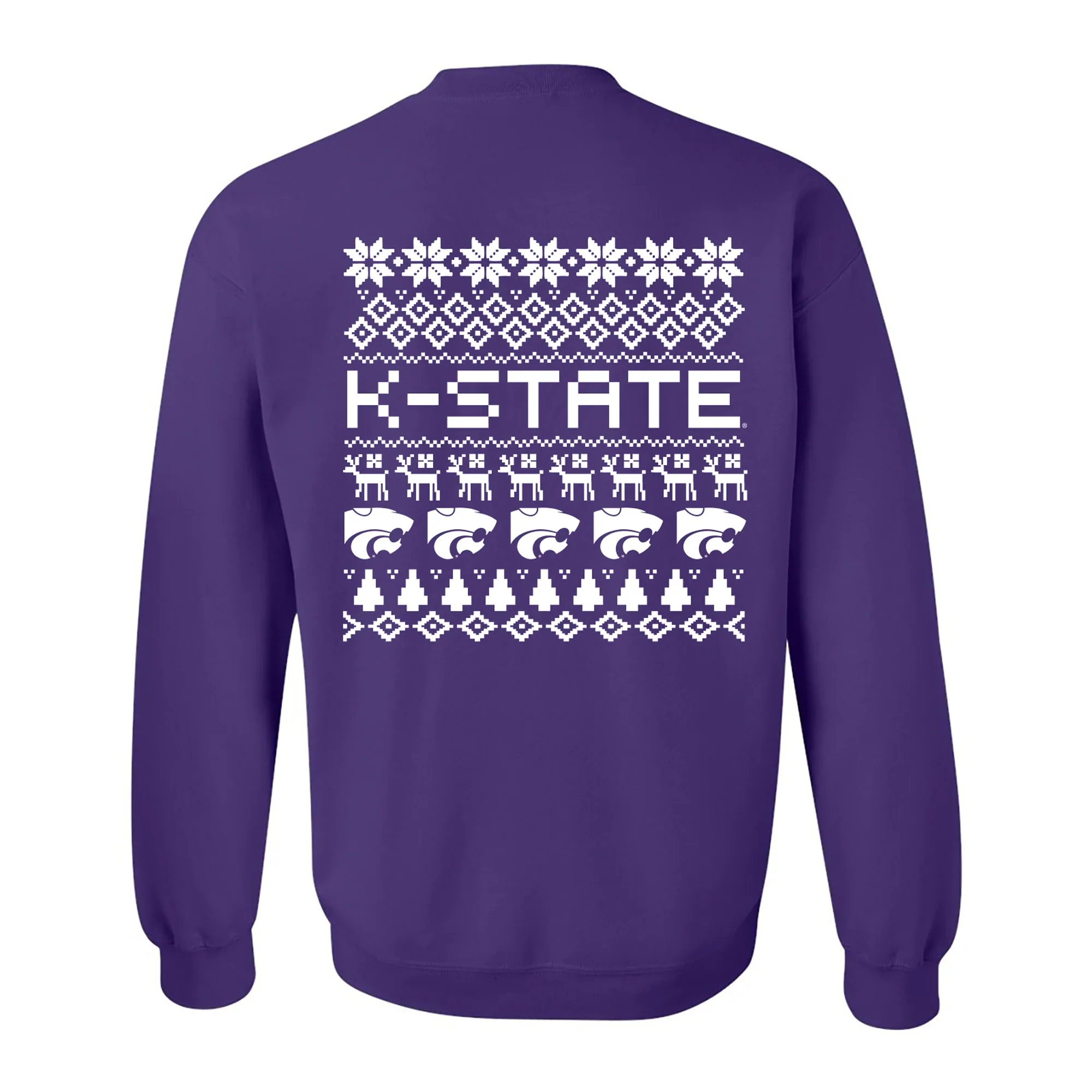 Kansas State Holiday Sweater Crewneck - Purple - Image 5