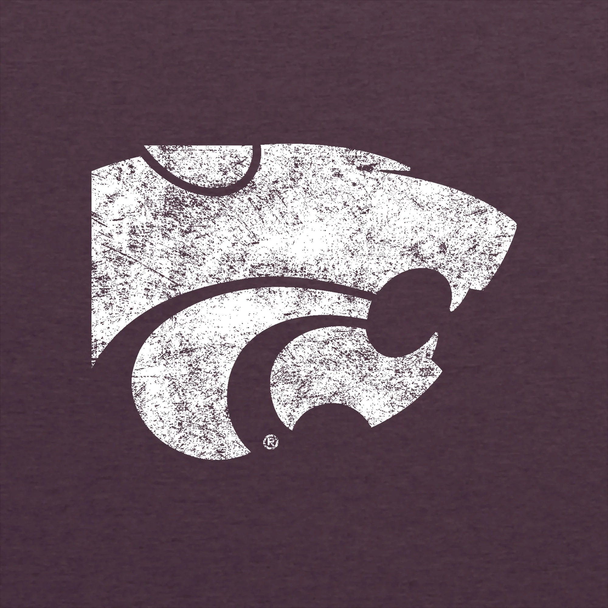 K-State Primary Logo Distressed NLA Triblend - Vintage Purple - Image 2