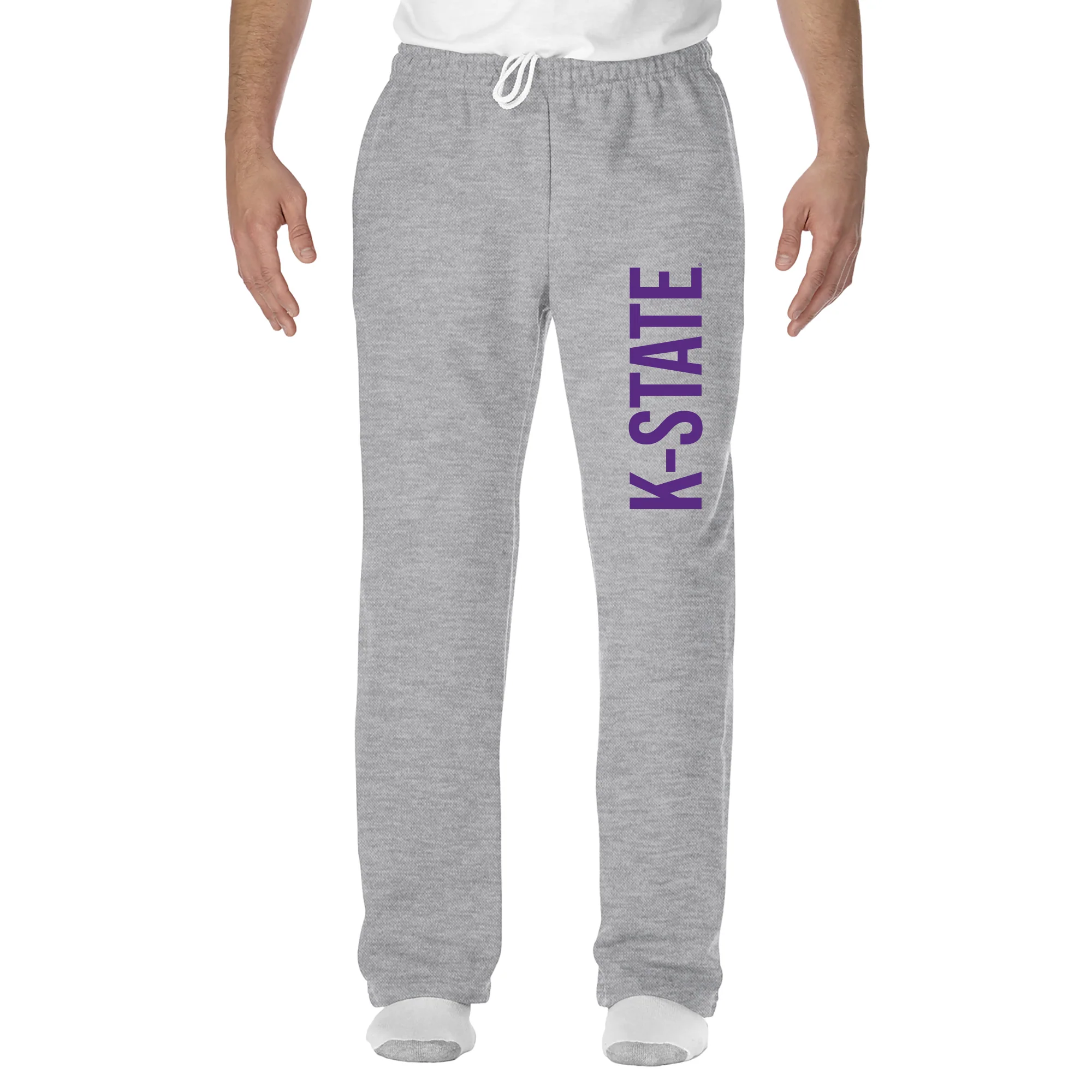 Kansas State Wildcats Super Block Sweatpants - Sport Grey - Image 3