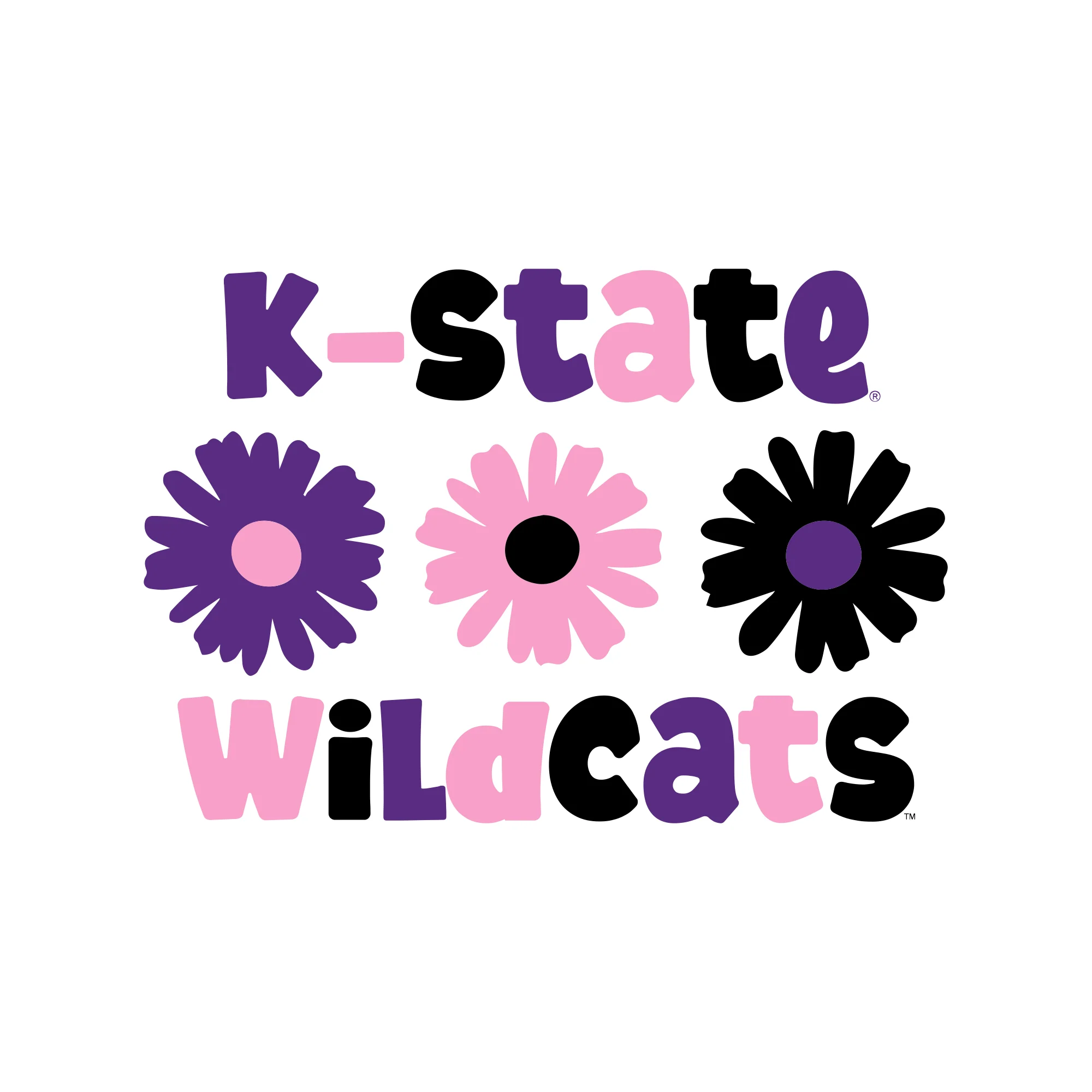 Kansas State Daisy Dot Youth T-Shirt - White - Image 2