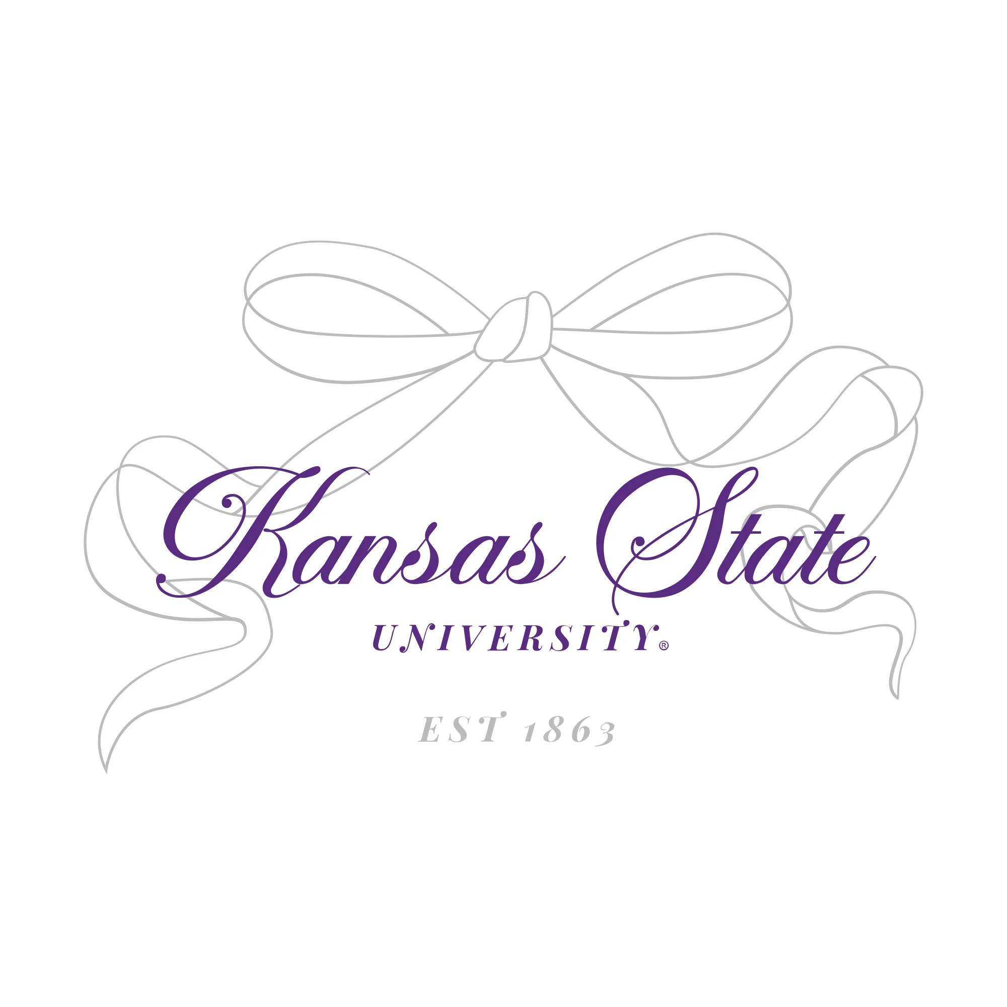 Kansas State Delicate Bow Crewneck Sweatshirt - White - Image 2