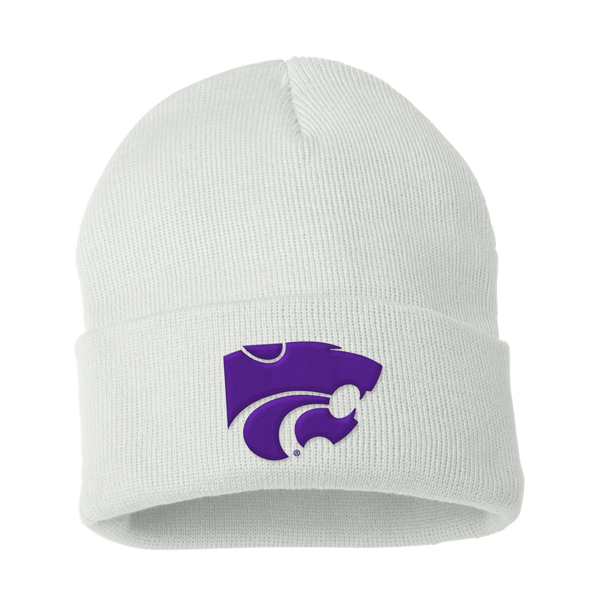 Kansas State Primary Logo Solid Knit Cuffed Beanie - Image 2