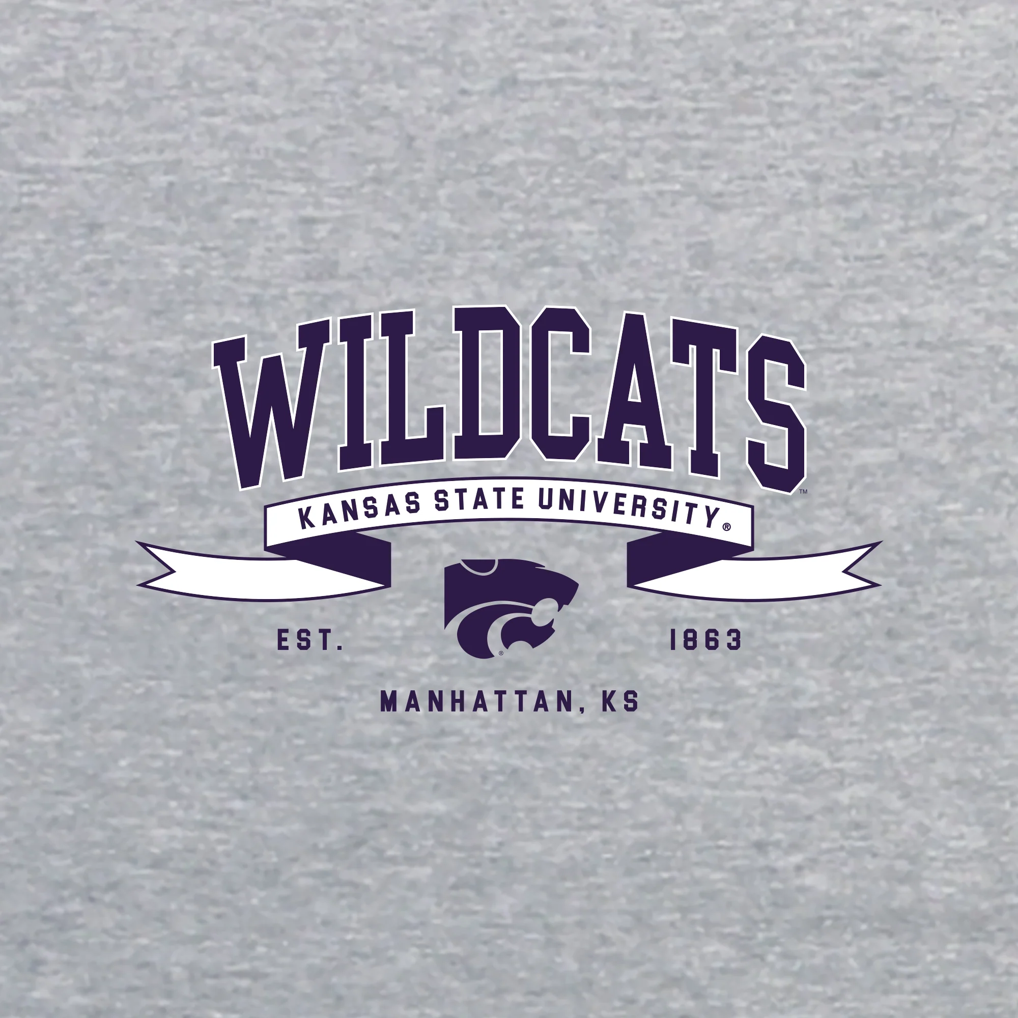 Kansas State Ribbon Flight JA BTB Crewneck - Oxford - Image 2