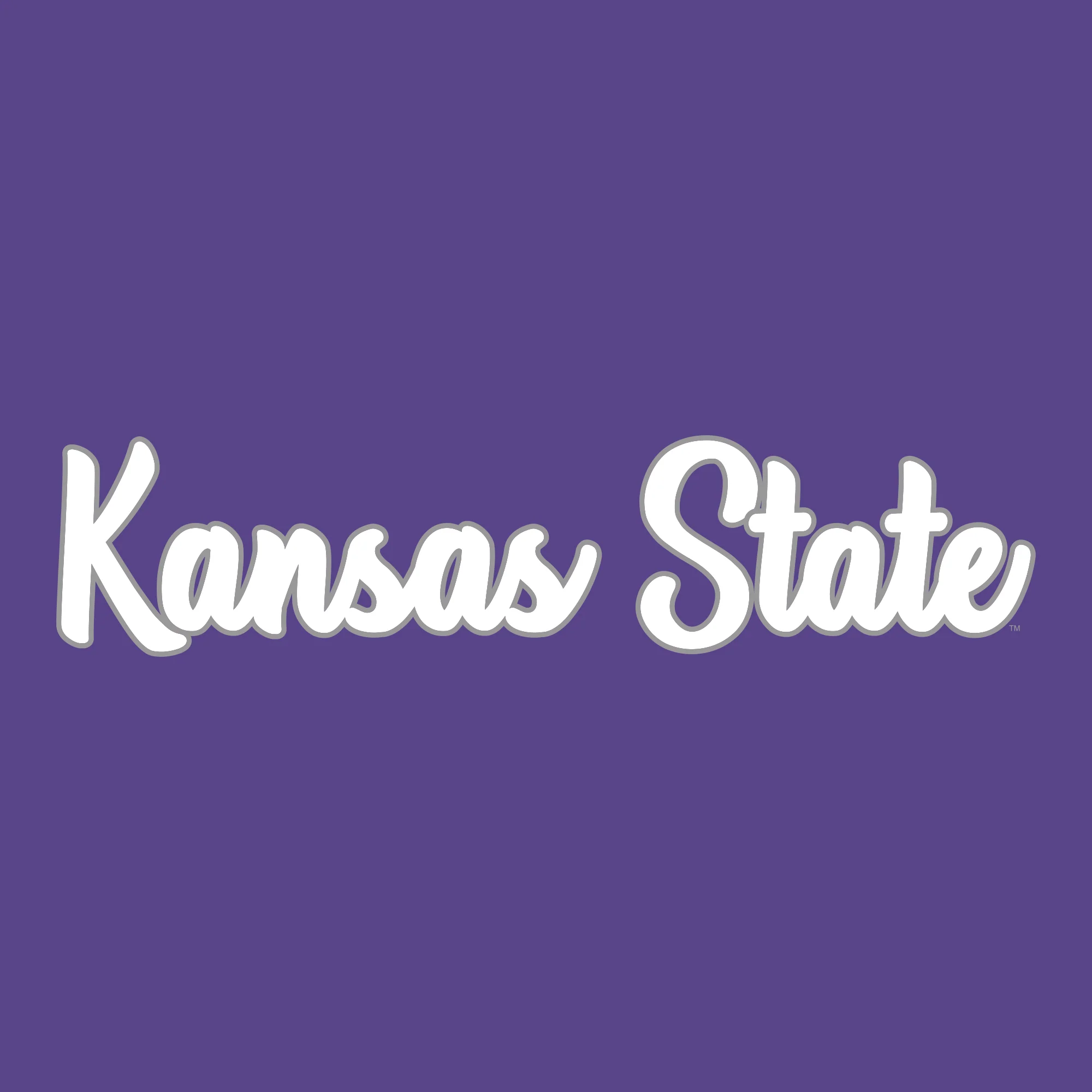 Kansas State University Wildcats Basic Script Cotton Hoodie - Purple - Image 2