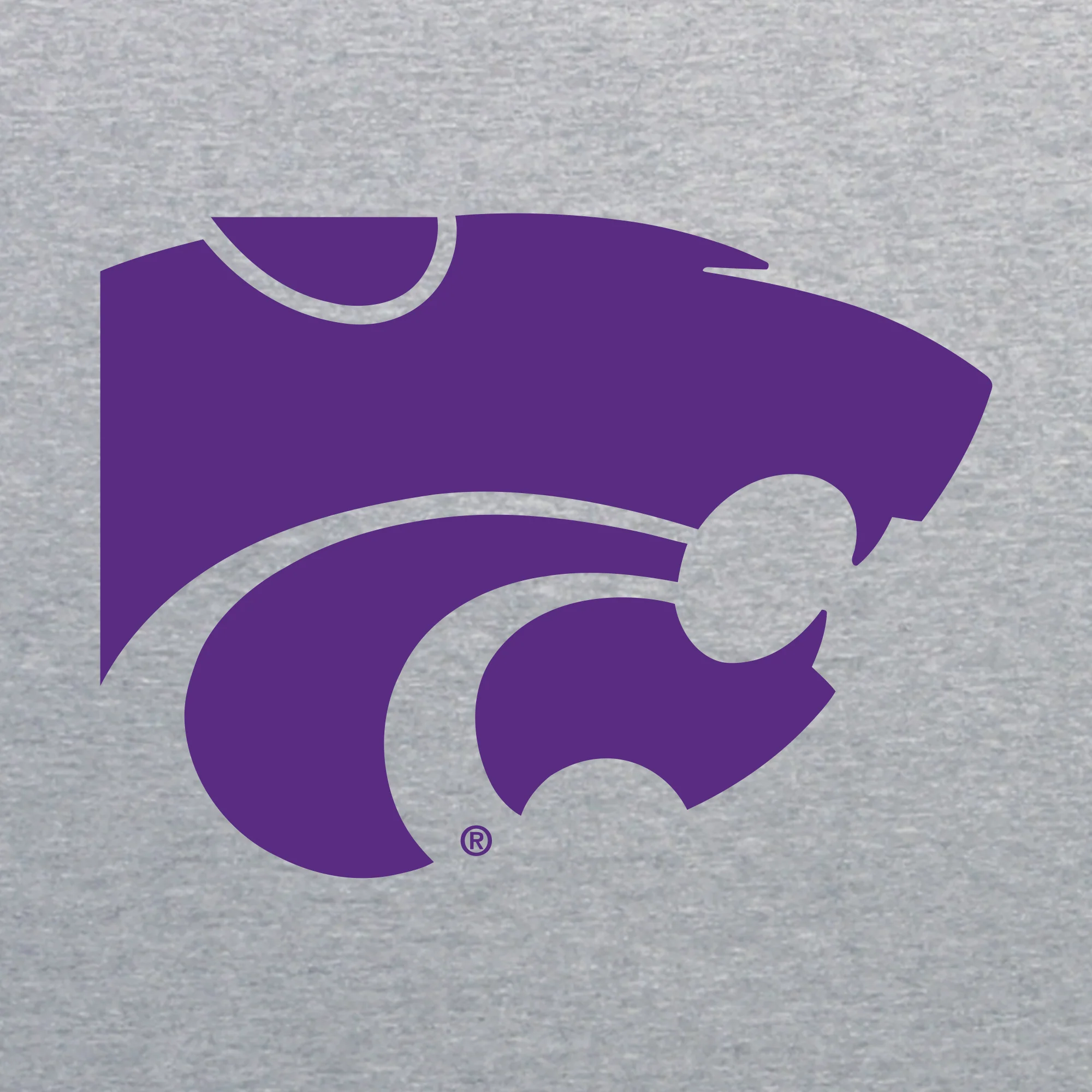 Kansas State University Wildcats Primary Logo Cotton Womens Long Sleeve T-Shirt - Sport Grey - Image 2