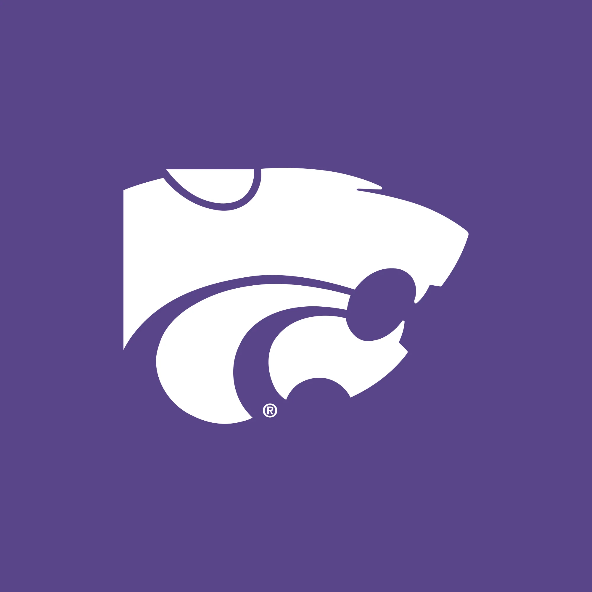 Kansas State University Wildcats Primary Logo Left Chest Embroidered Full Zip Hoodie - Purple - Image 2