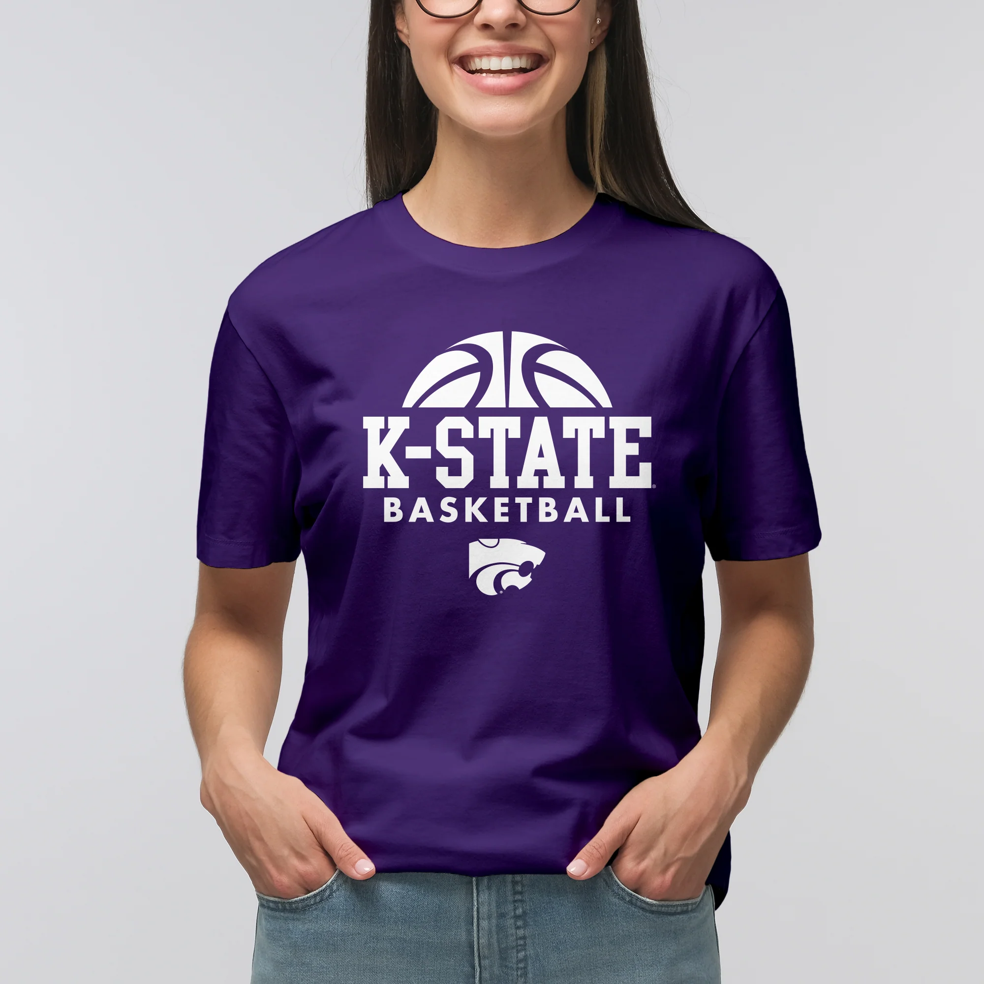 Kansas State Wildcats Basketball Hype T Shirt - Purple - Image 5