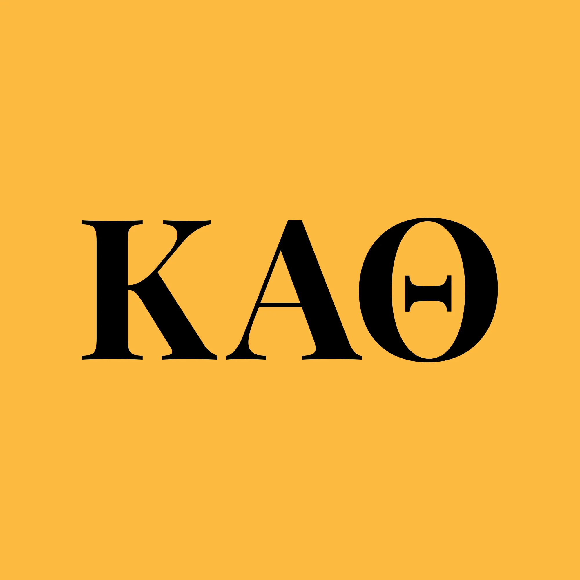 Kappa Alpha Theta Greek Letter Block Hoodie - Gold - Image 2