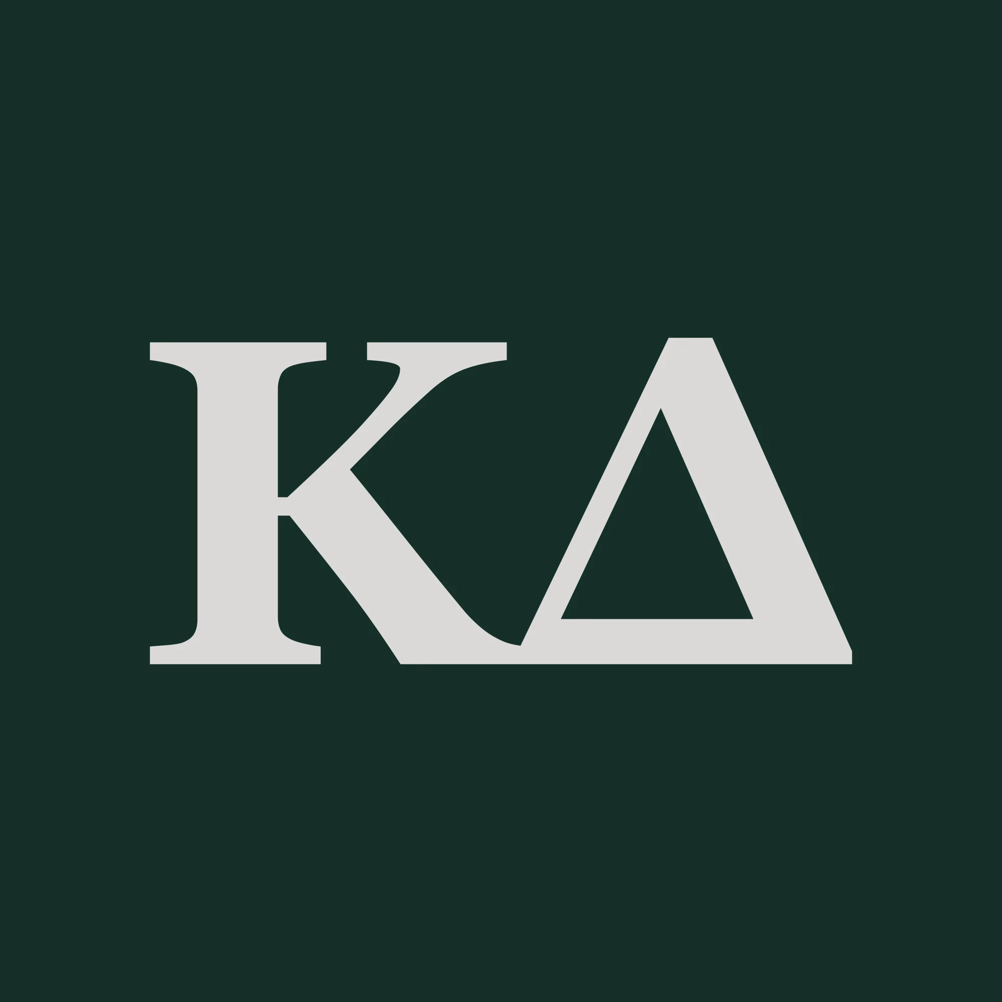Kappa Delta Greek Letter Block Crewneck Sweatshirt - Forest - Image 2