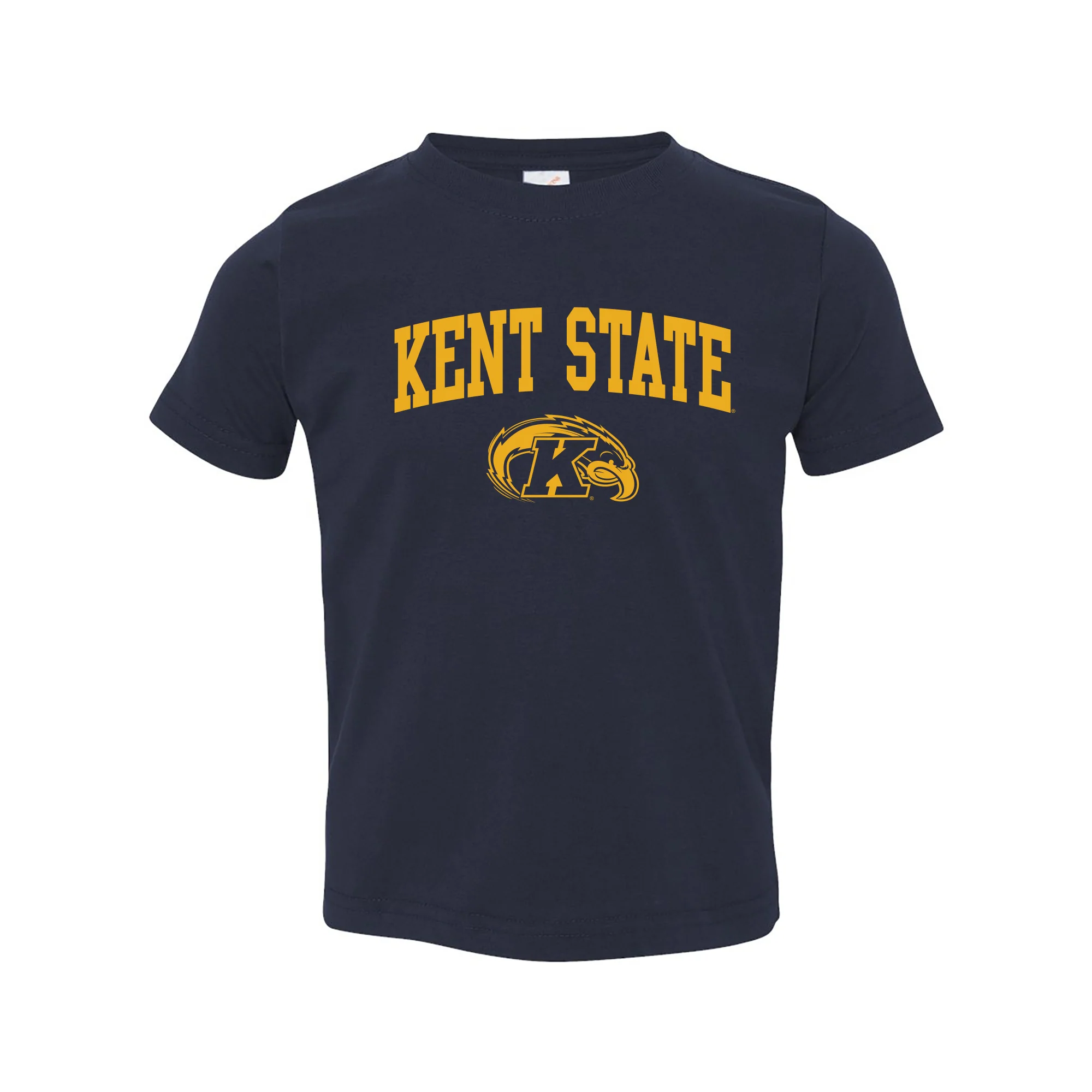 Kent State University Golden Flashes Arch Logo Toddler Short Sleeve T Shirt - Navy