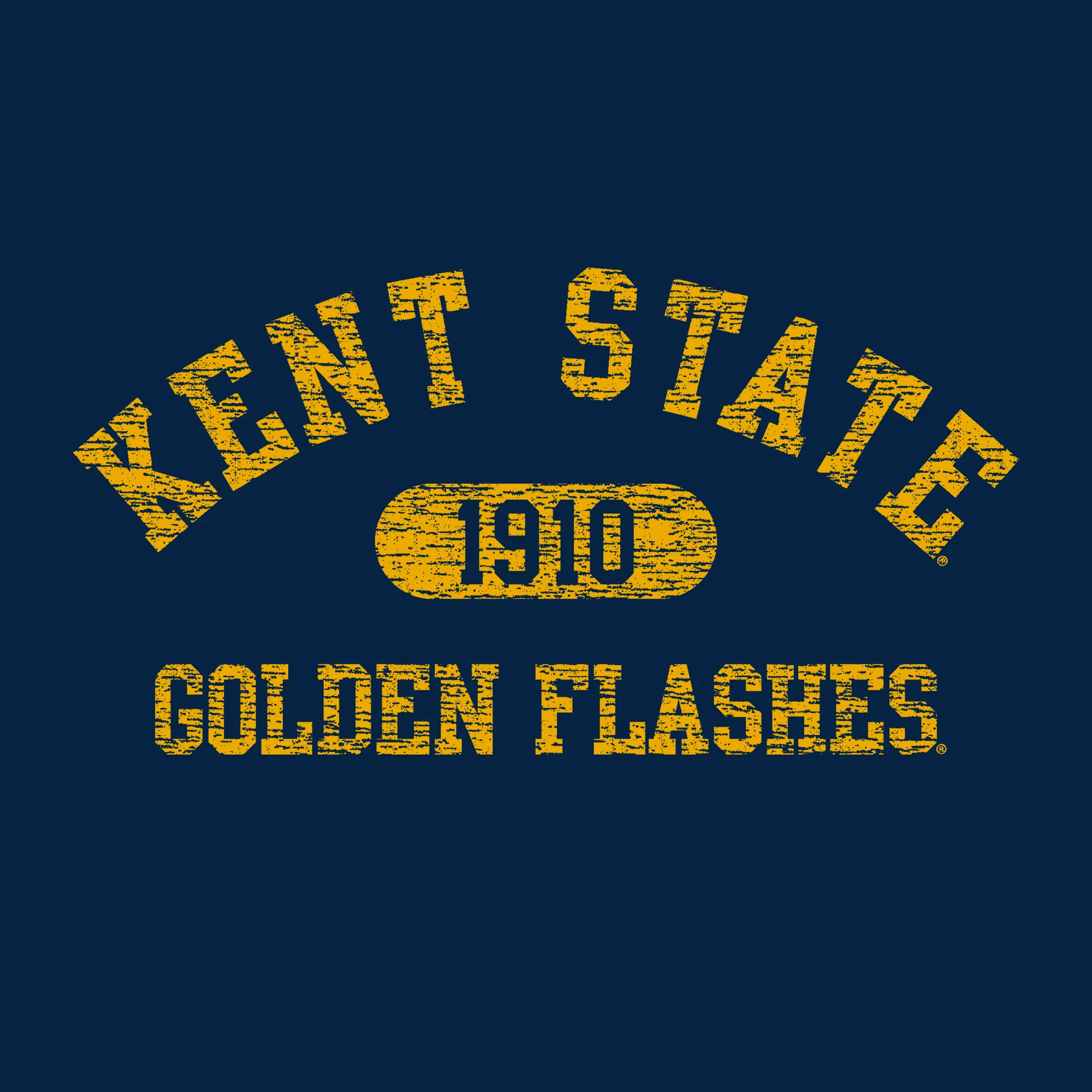 Kent State University Golden Flashes Athletic Arch Heavy Blend Hoodie - Navy - Image 2