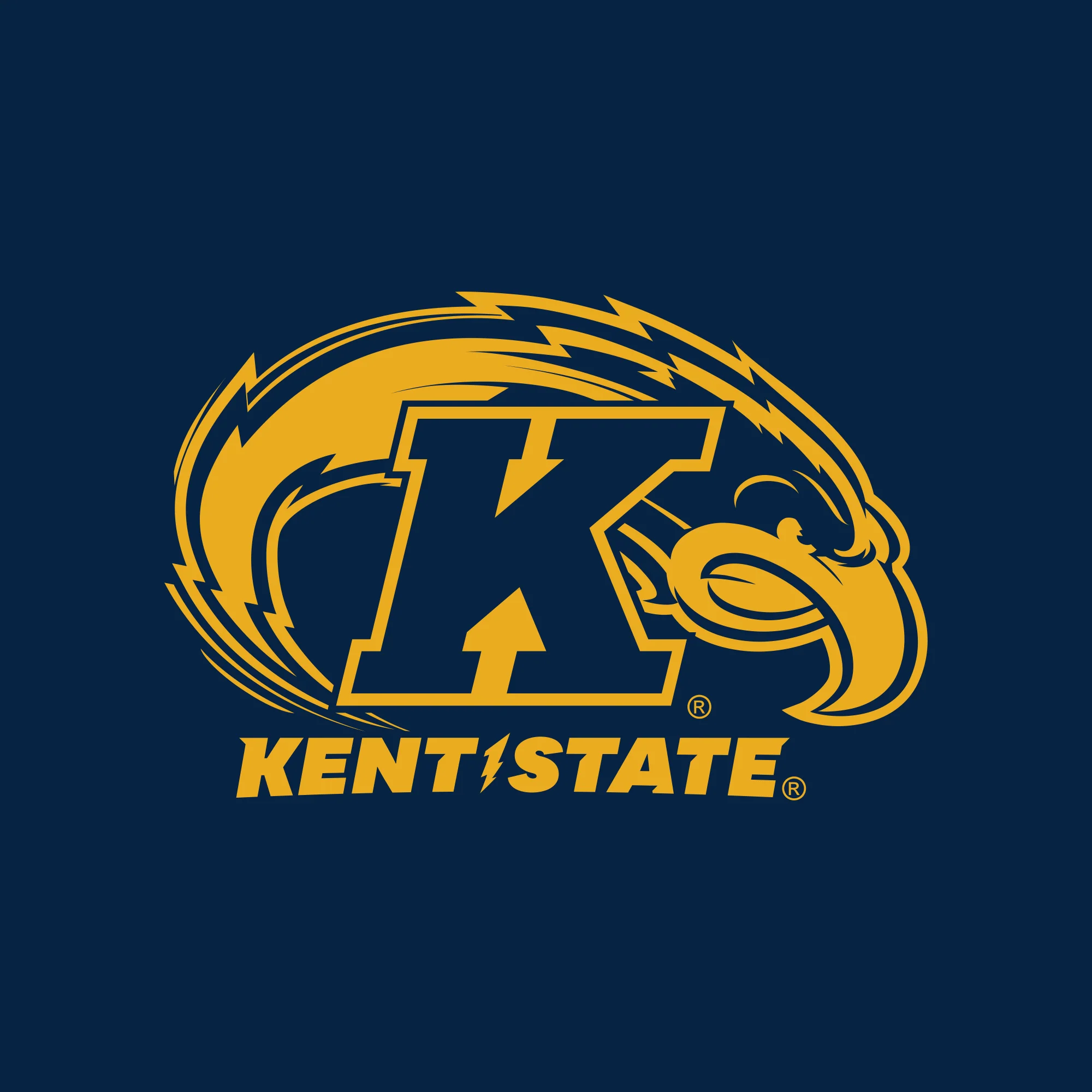Kent State University Golden Flashes Primary Logo Creeper - Navy - Image 2