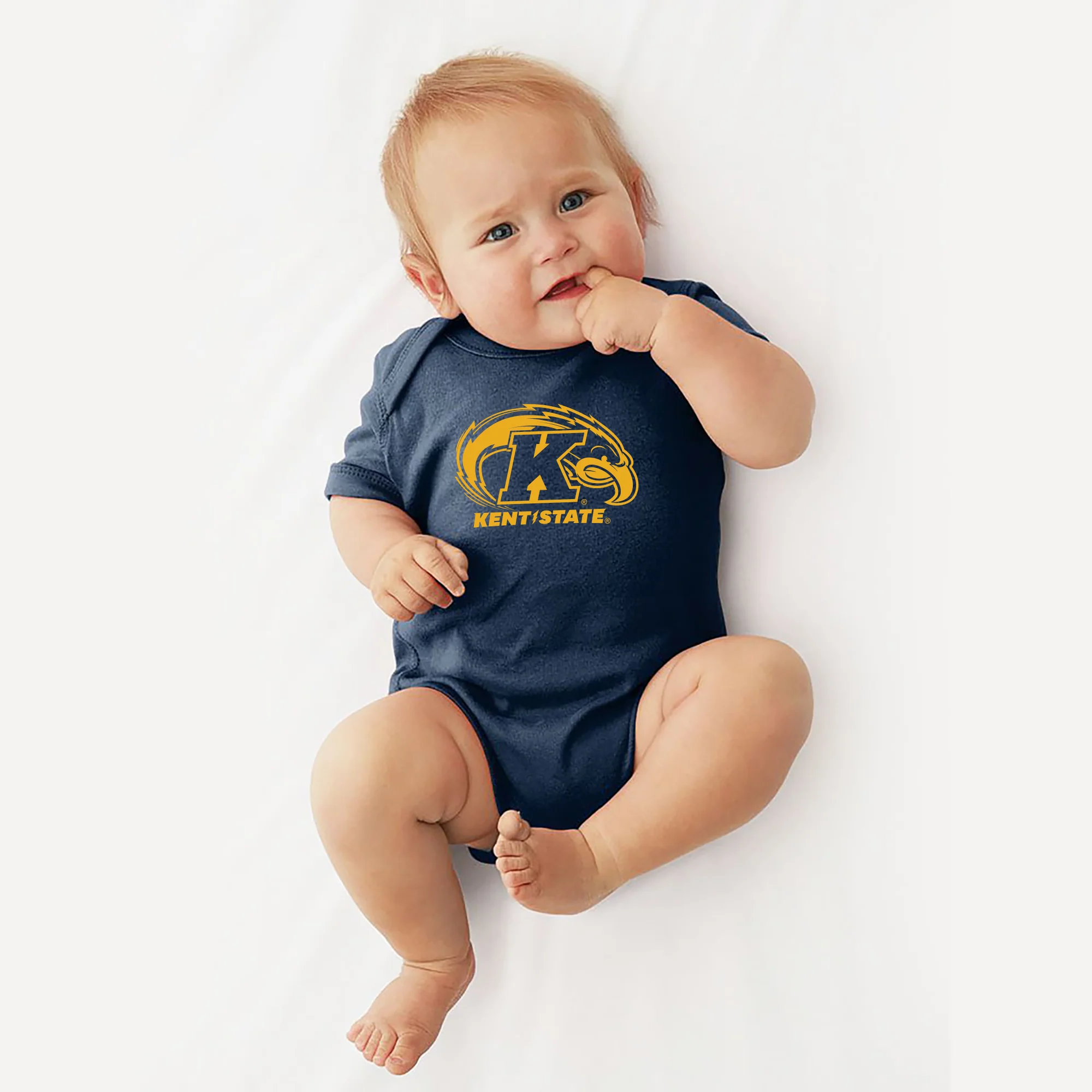 Kent State University Golden Flashes Primary Logo Creeper - Navy - Image 4