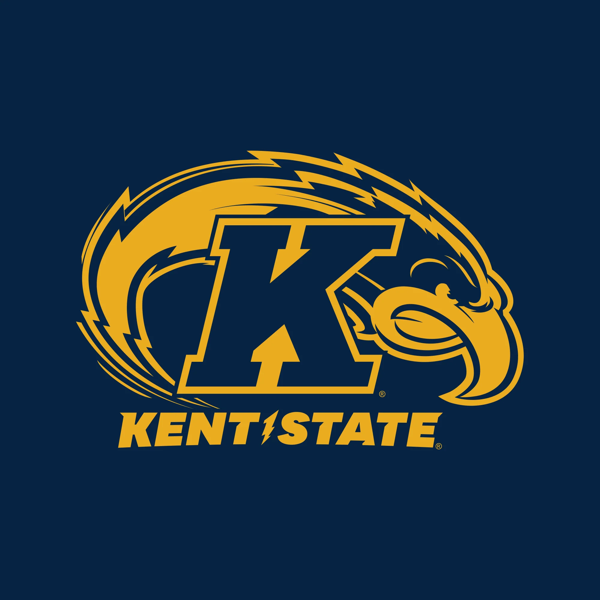 Kent State University Golden Flashes Primary Logo Toddler Short Sleeve T Shirt - Navy - Image 2