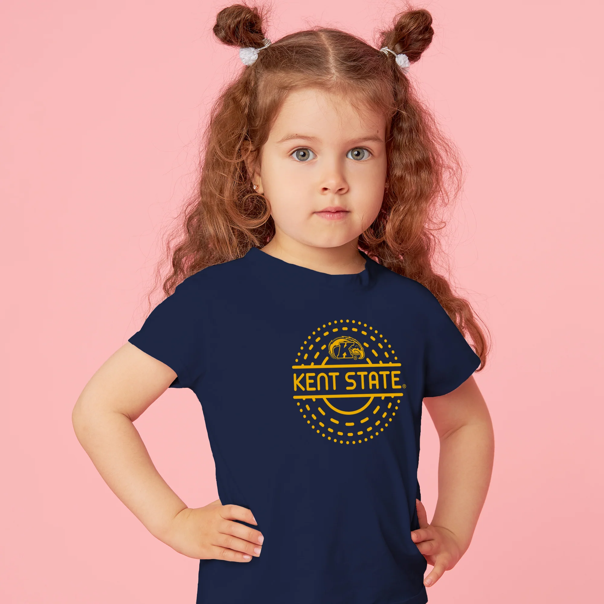 Kent State Sunny Circle Toddler T-Shirt - Navy - Image 4