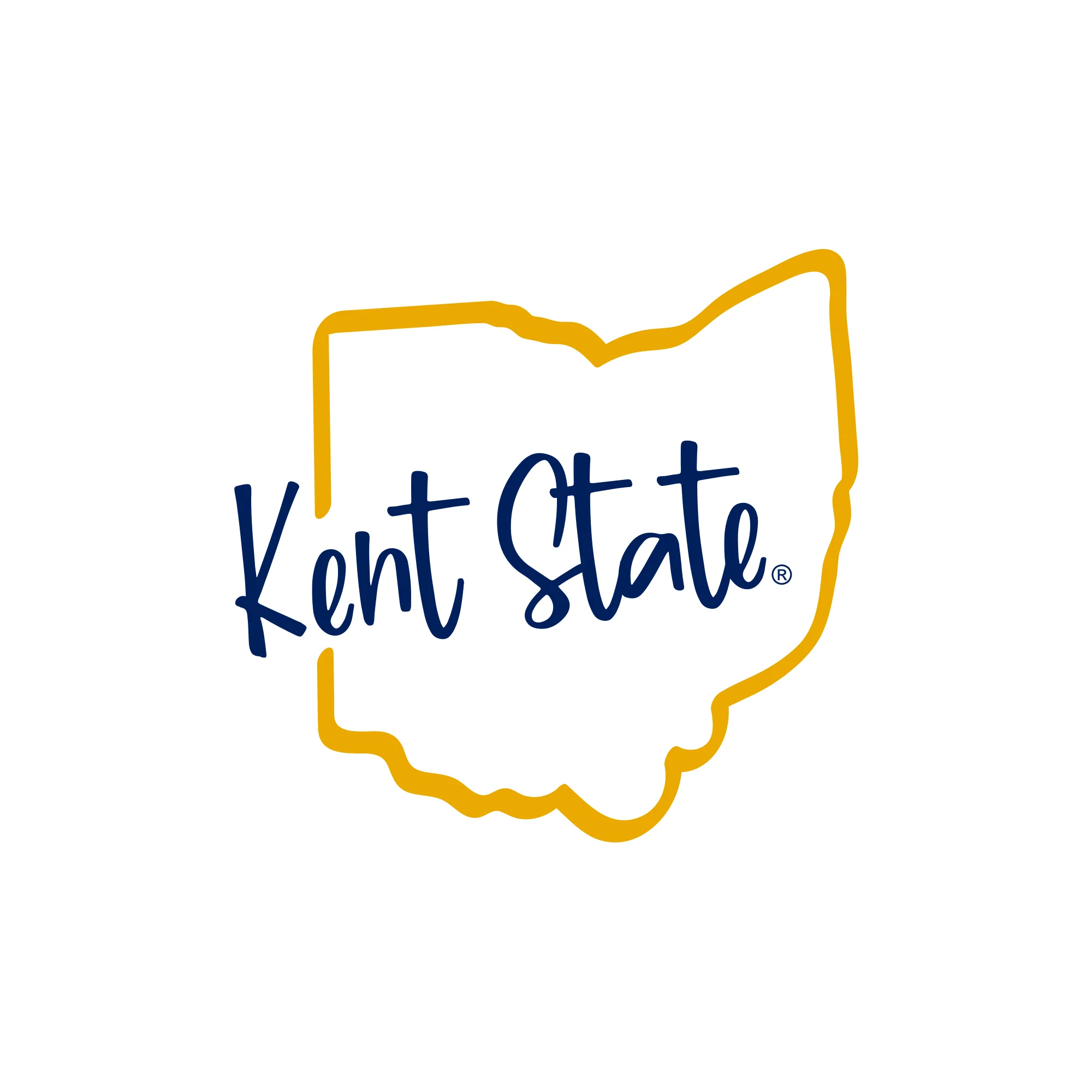 Kent State University Golden Flashes Playful Sketch Cotton Short Sleeve T Shirt - White - Image 2