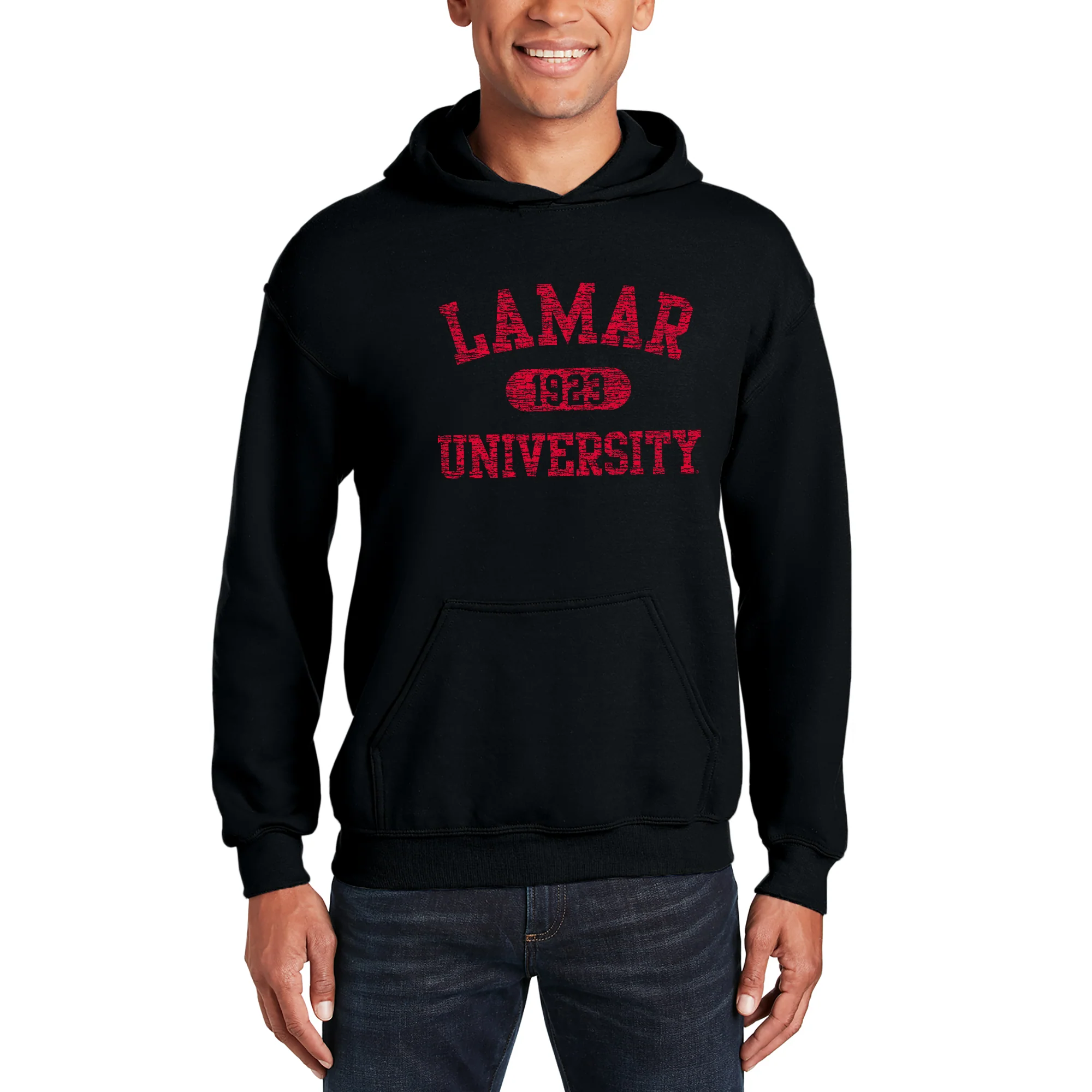 Lamar University Athletic Arch Hoodie - Black - Image 3