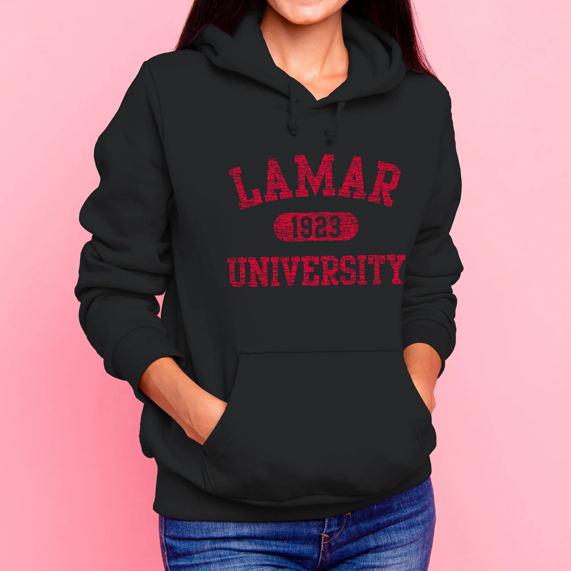 Lamar University Athletic Arch Hoodie - Black - Image 4