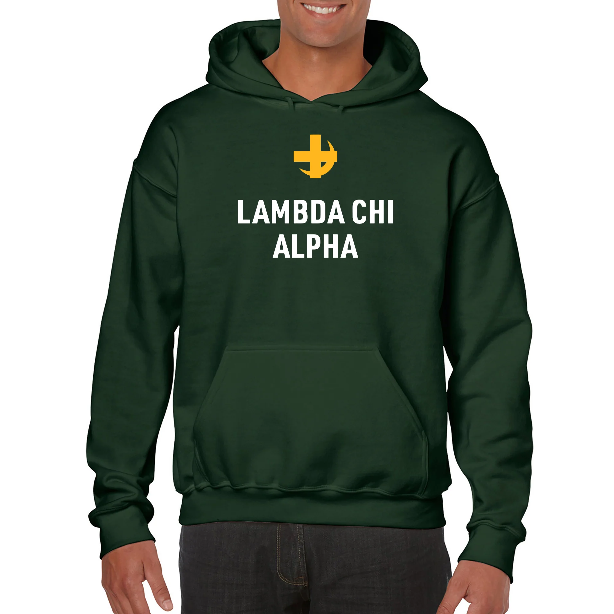 Lambda Chi Alpha Greek Primary Logo Hoodie - Forest - Image 3