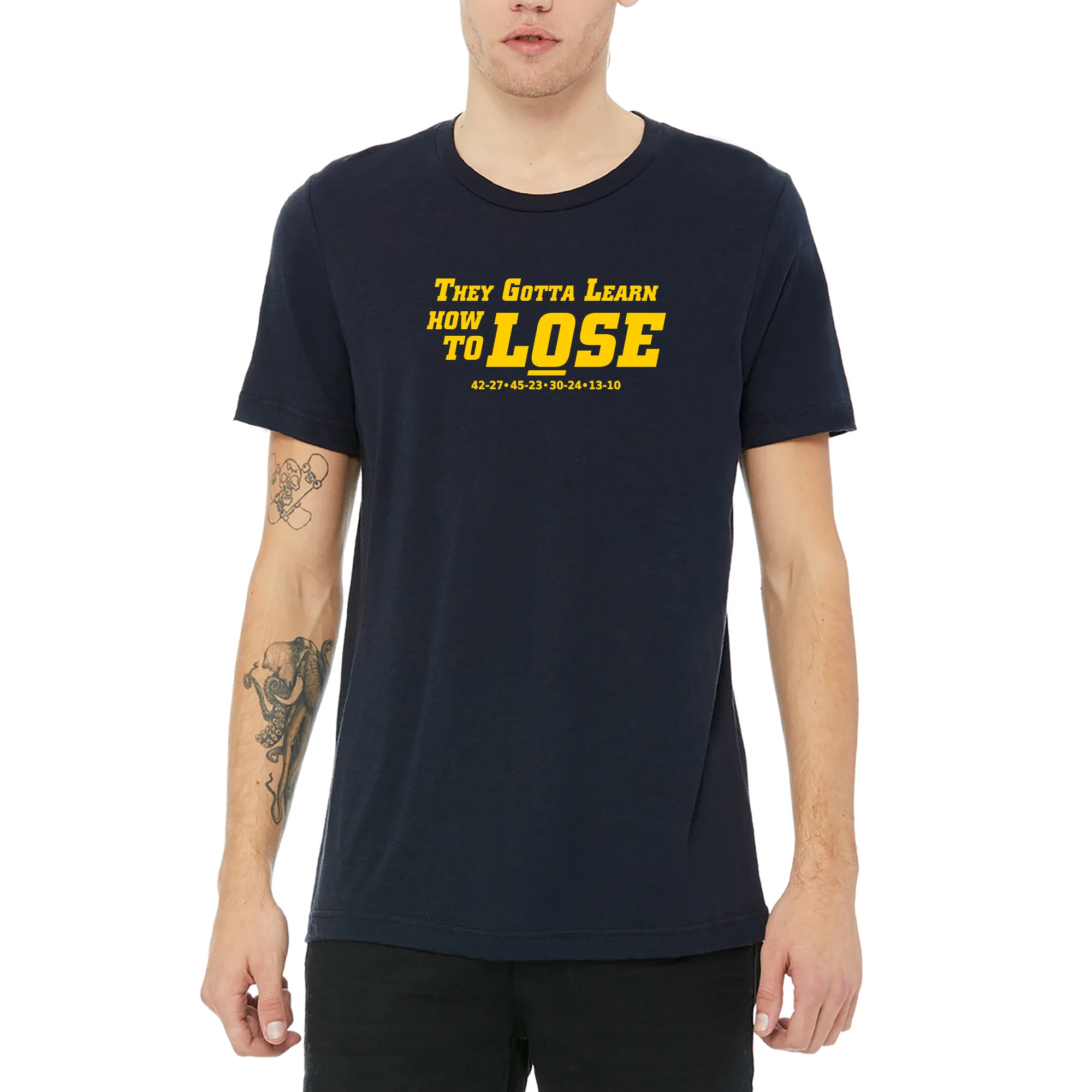 Learn to Lose Triblend T-Shirt - Navy Triblend - Image 3