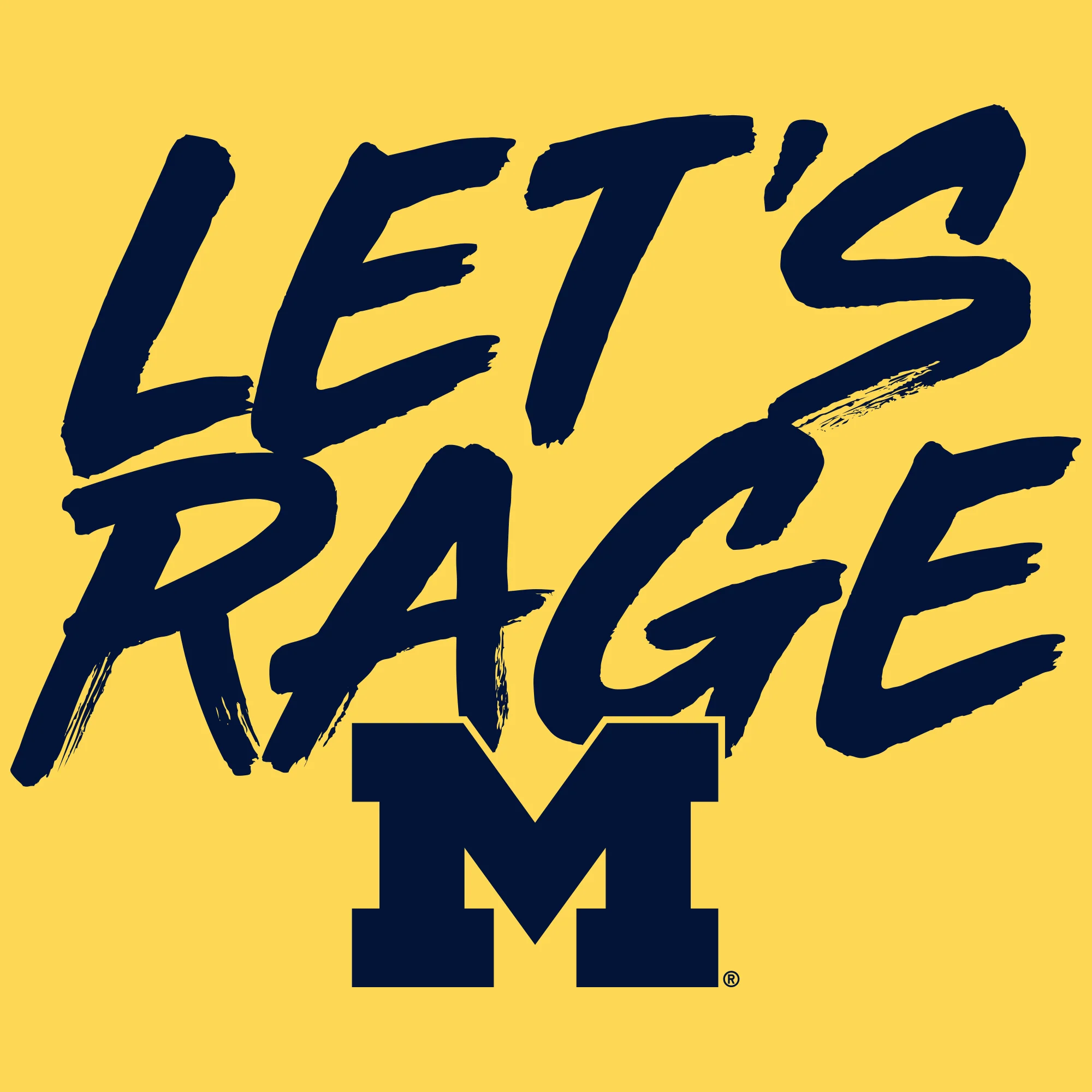 Michigan Let's Rage T-Shirt - Maize - Image 2
