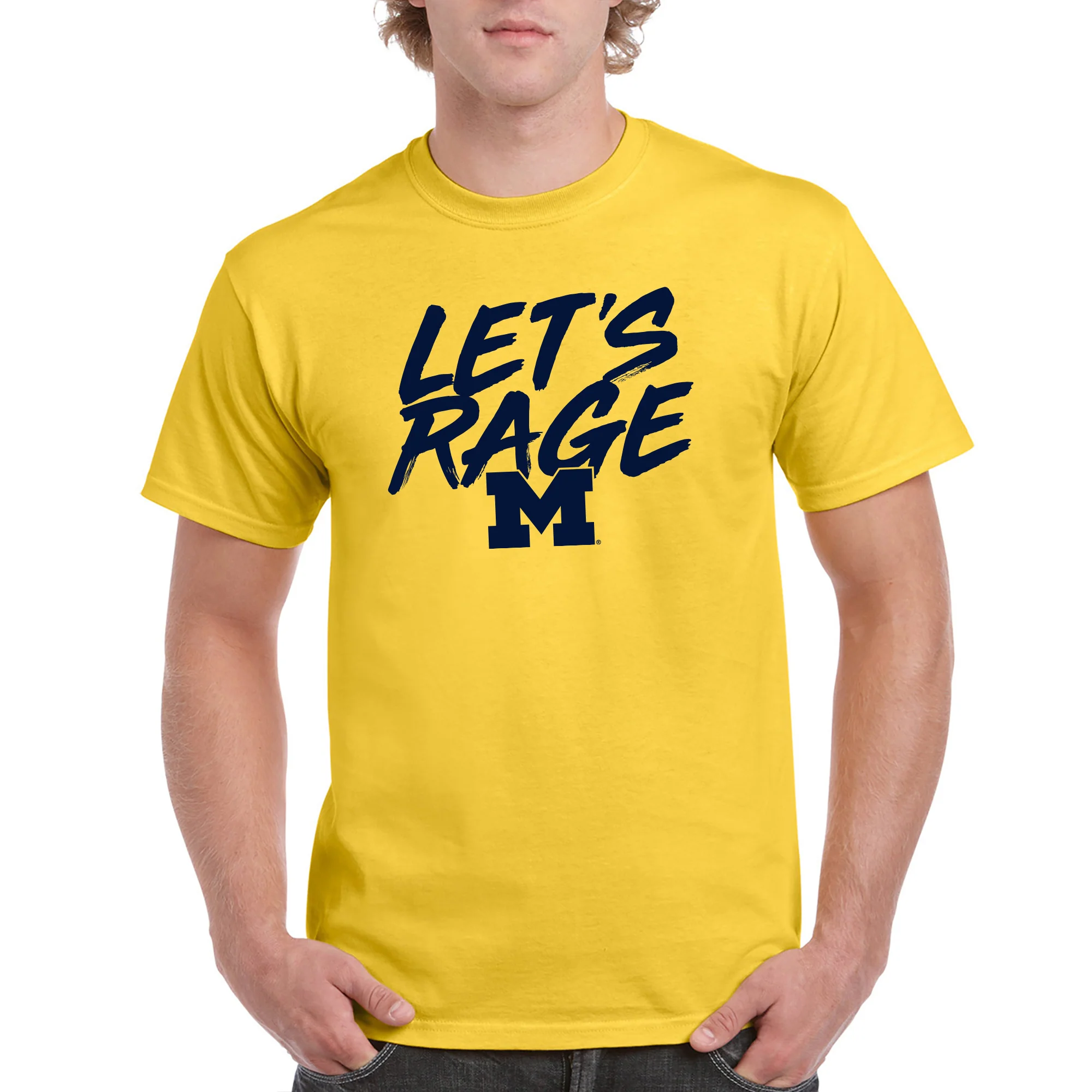 Michigan Let's Rage T-Shirt - Maize - Image 3