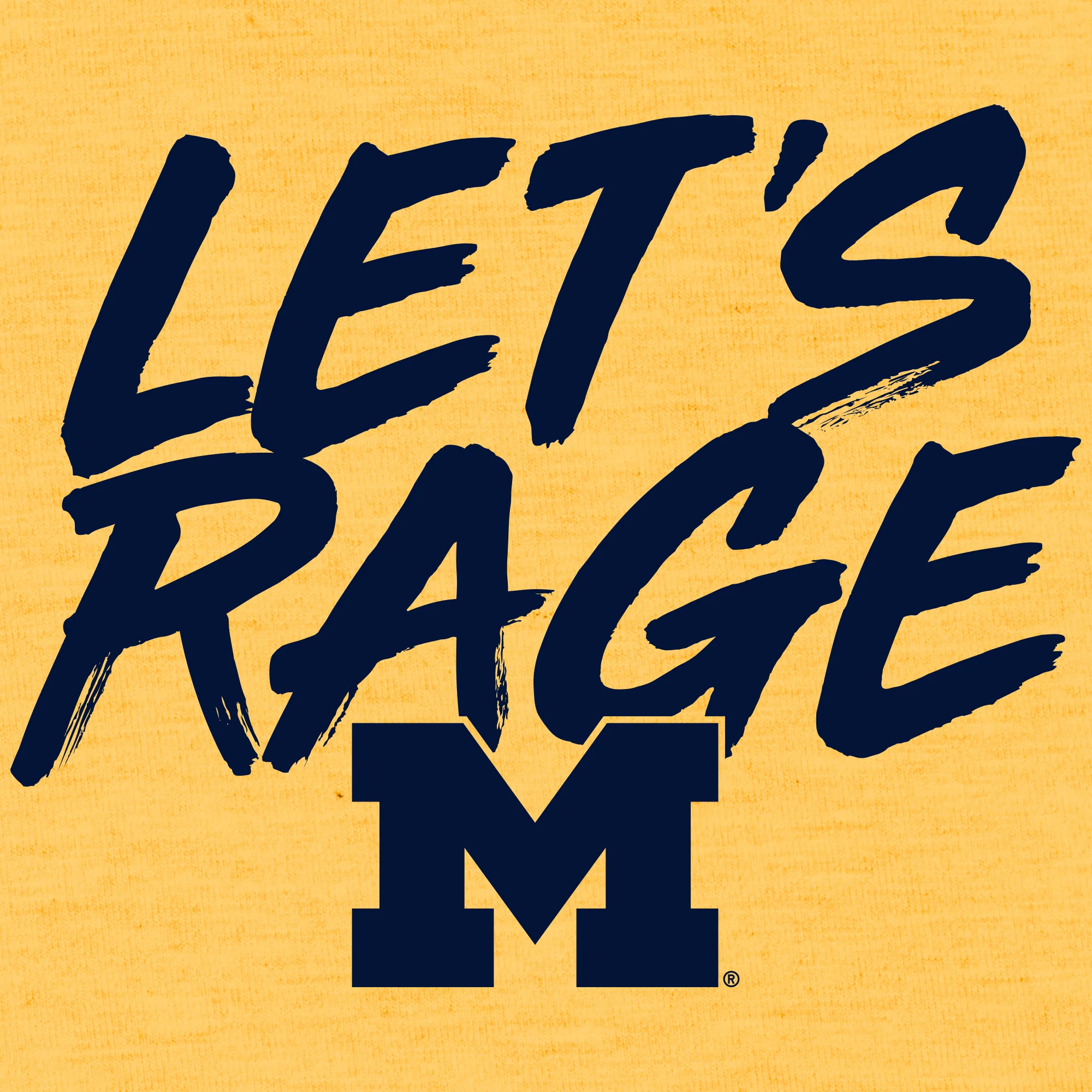 Michigan Let's Rage Canvas Triblend T-Shirt - Yellow Gold - Image 2