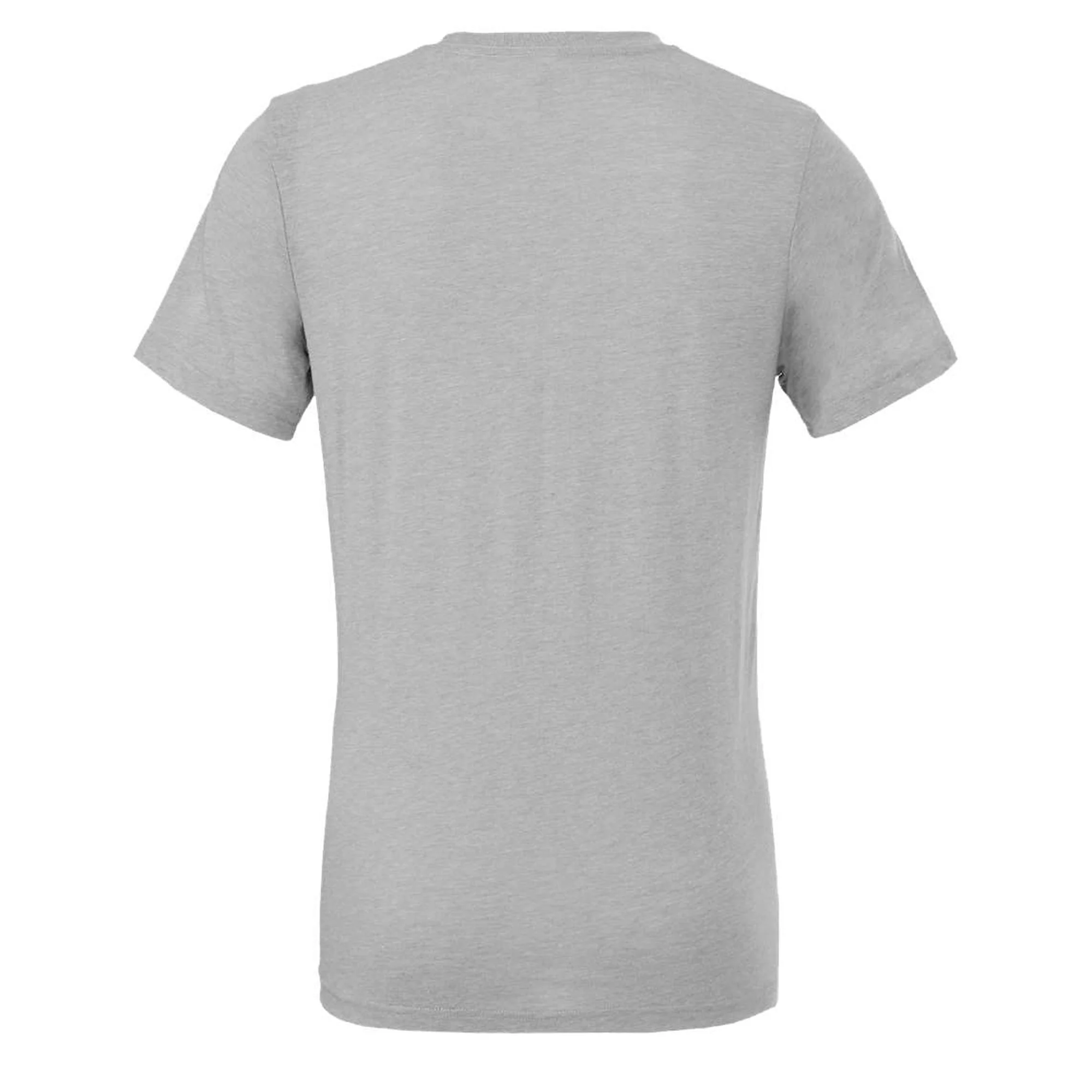 Liberty Flames Oblique Basketball Hoop Canvas Triblend T-Shirt - Athletic Grey - Image 3