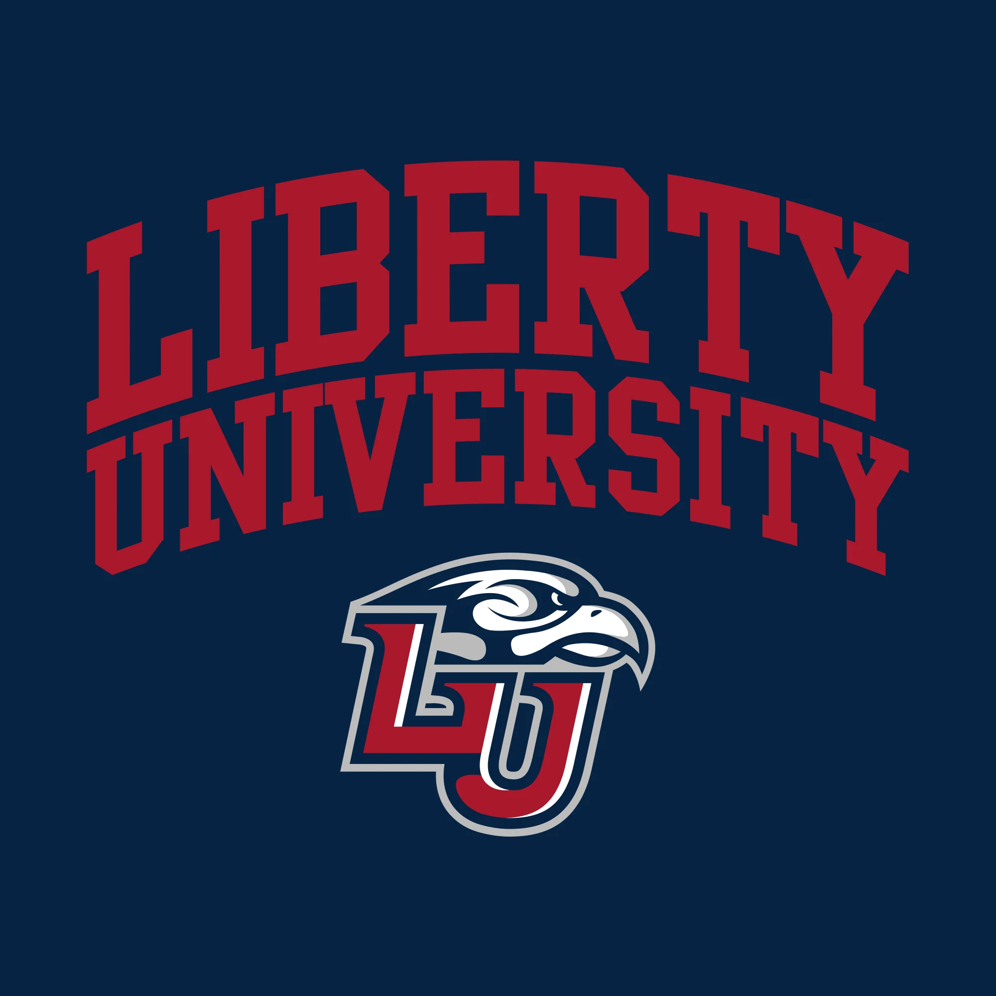 Liberty University Flames Arch Logo Tank Top - Navy - Image 2