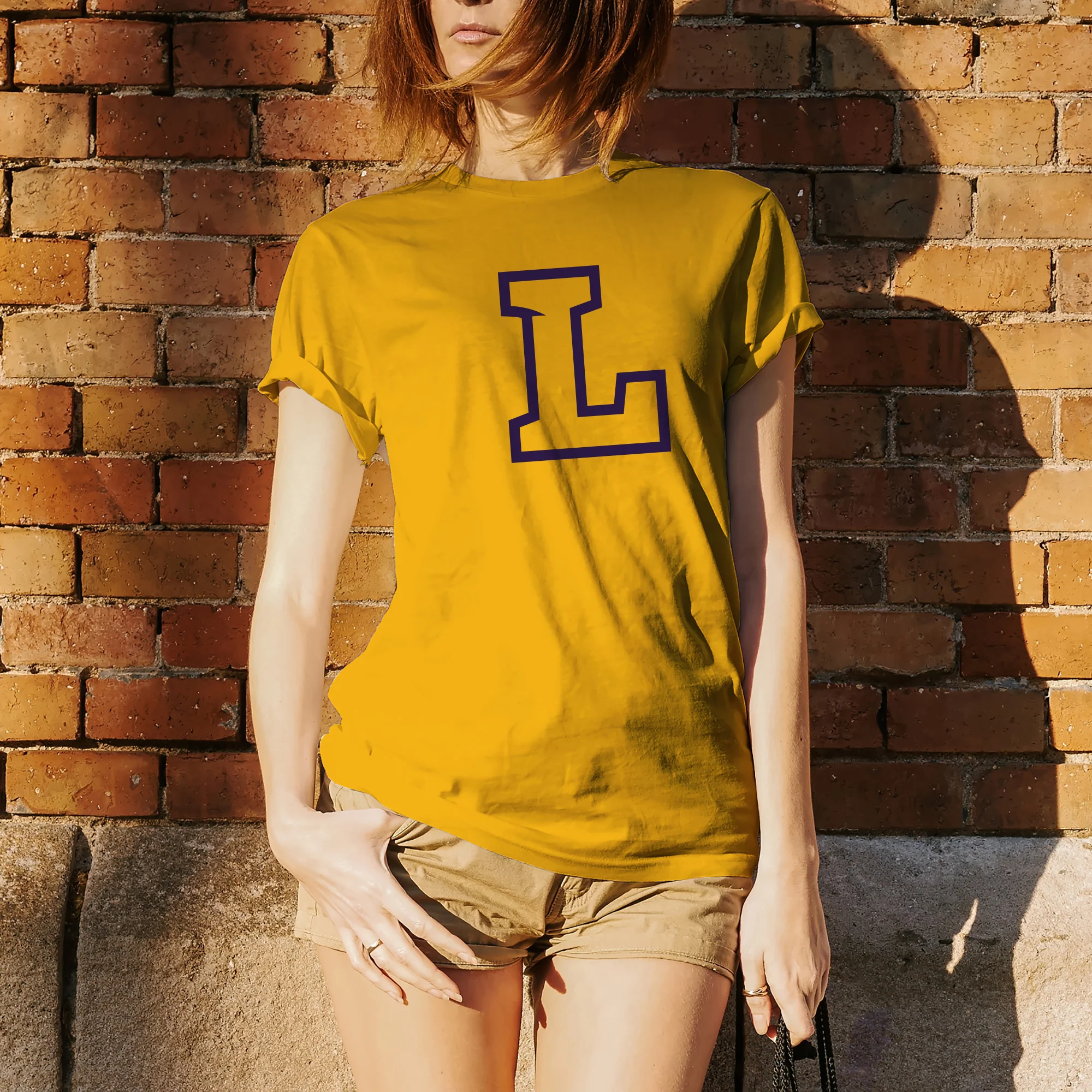 Lipscomb University Bisons Primary Logo Short Sleeve T Shirt - Gold - Image 4
