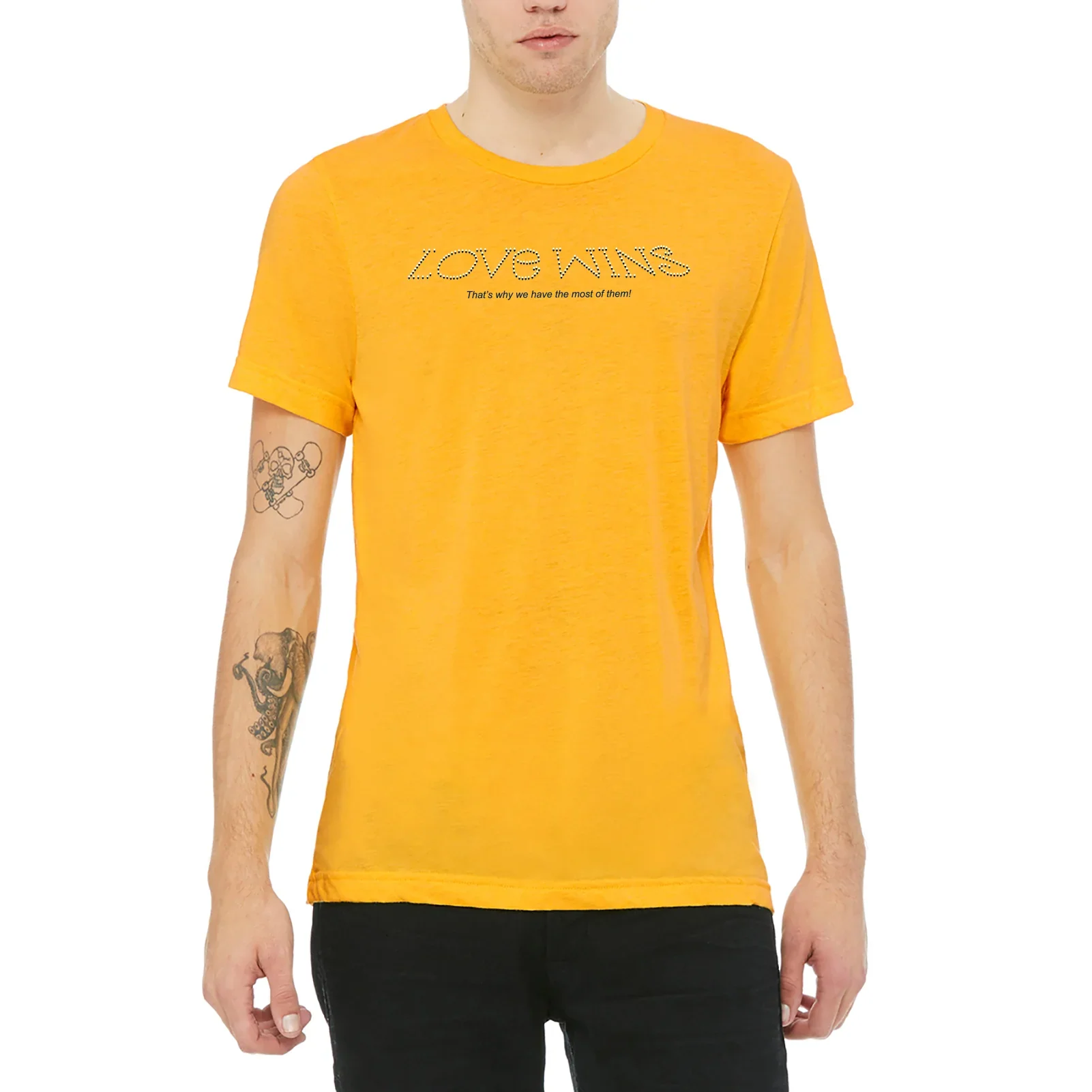 Love Wins - Yellow Gold Triblend - Image 3