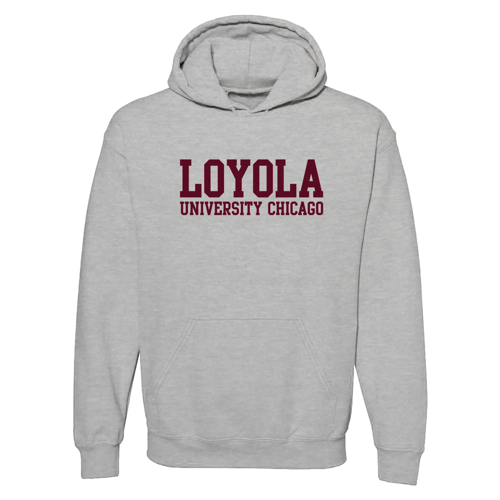 Loyola University Chicago Ramblers Basic Block Hoodie - Sport Grey - Image 5