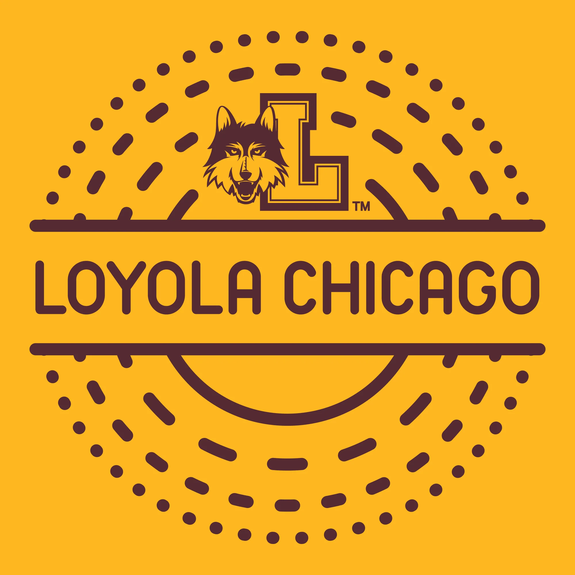 Loyola Chicago Sunny Circle Toddler T-Shirt - Gold - Image 2