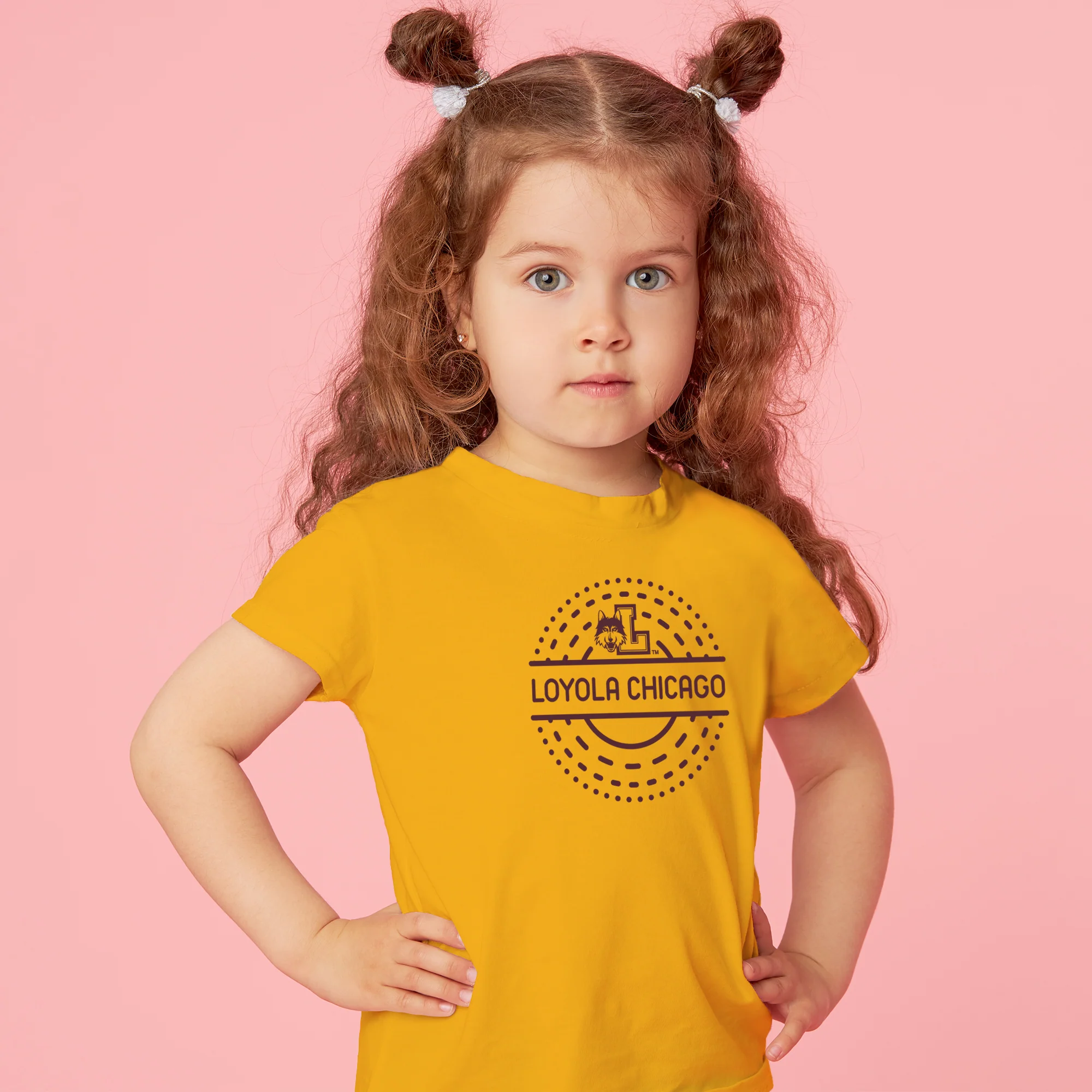 Loyola Chicago Sunny Circle Toddler T-Shirt - Gold - Image 4