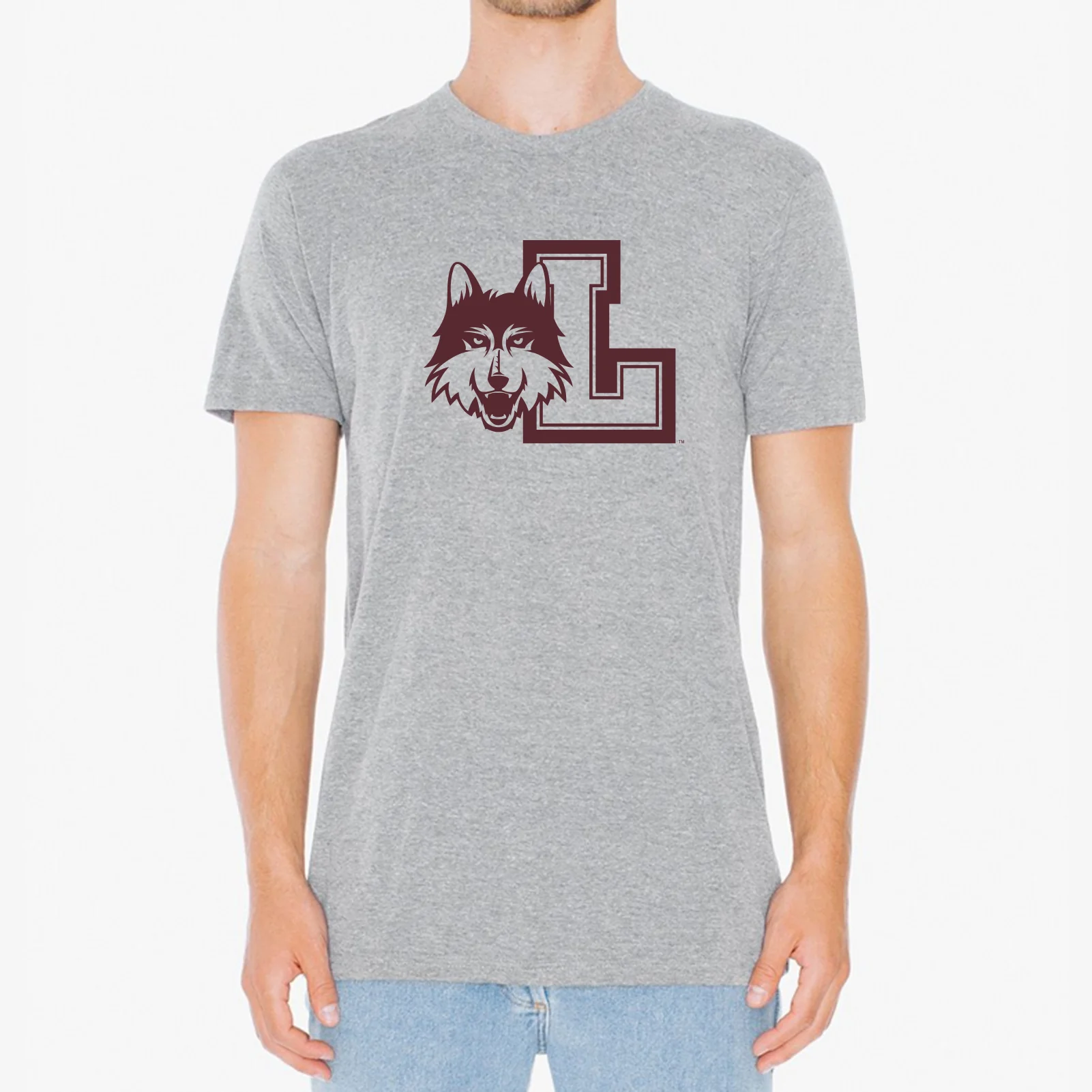 Loyola University Chicago Ramblers Logo Short Sleeve T Shirt - Sport Grey - Image 3