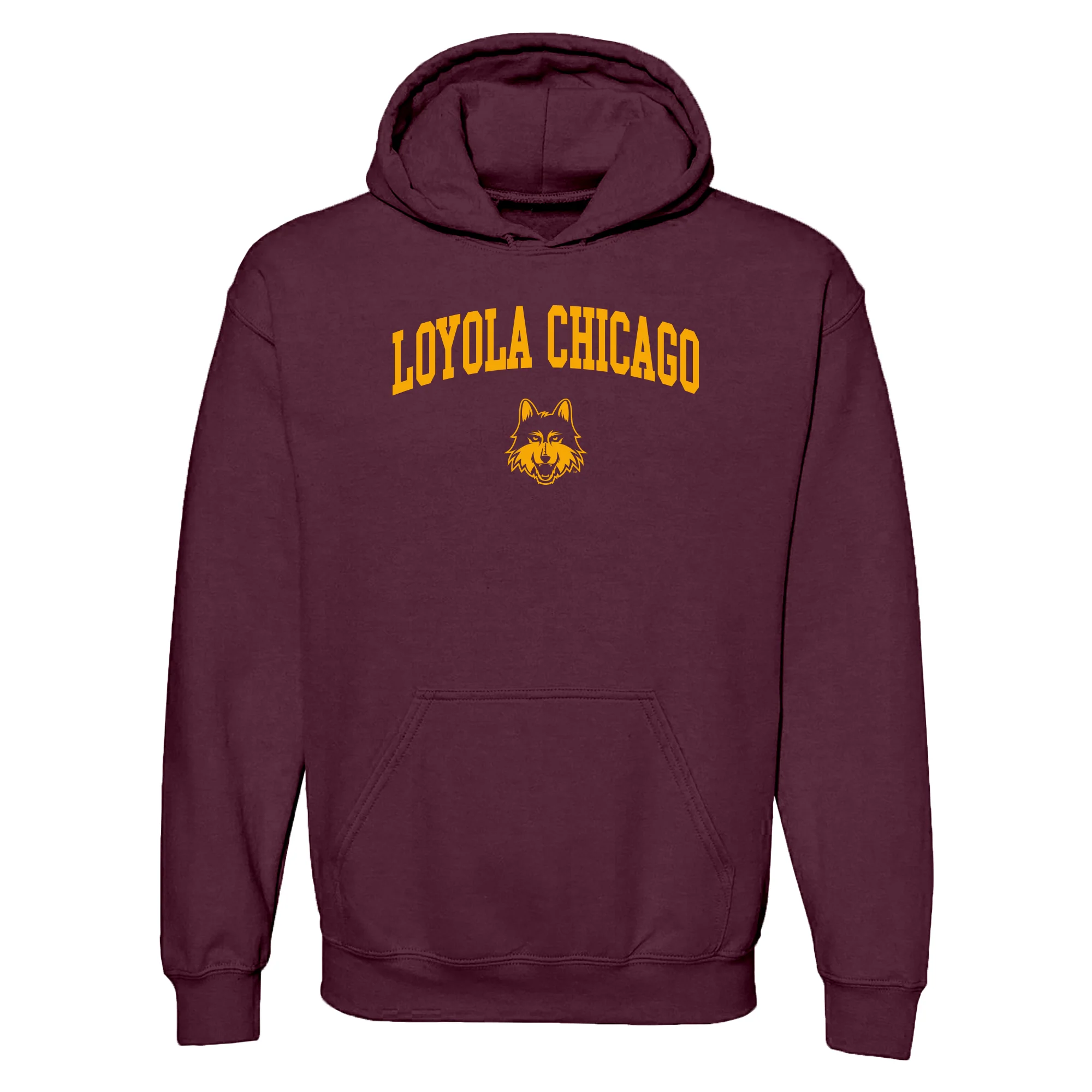 Loyola University Chicago Ramblers Arch Logo Hoodie - Maroon