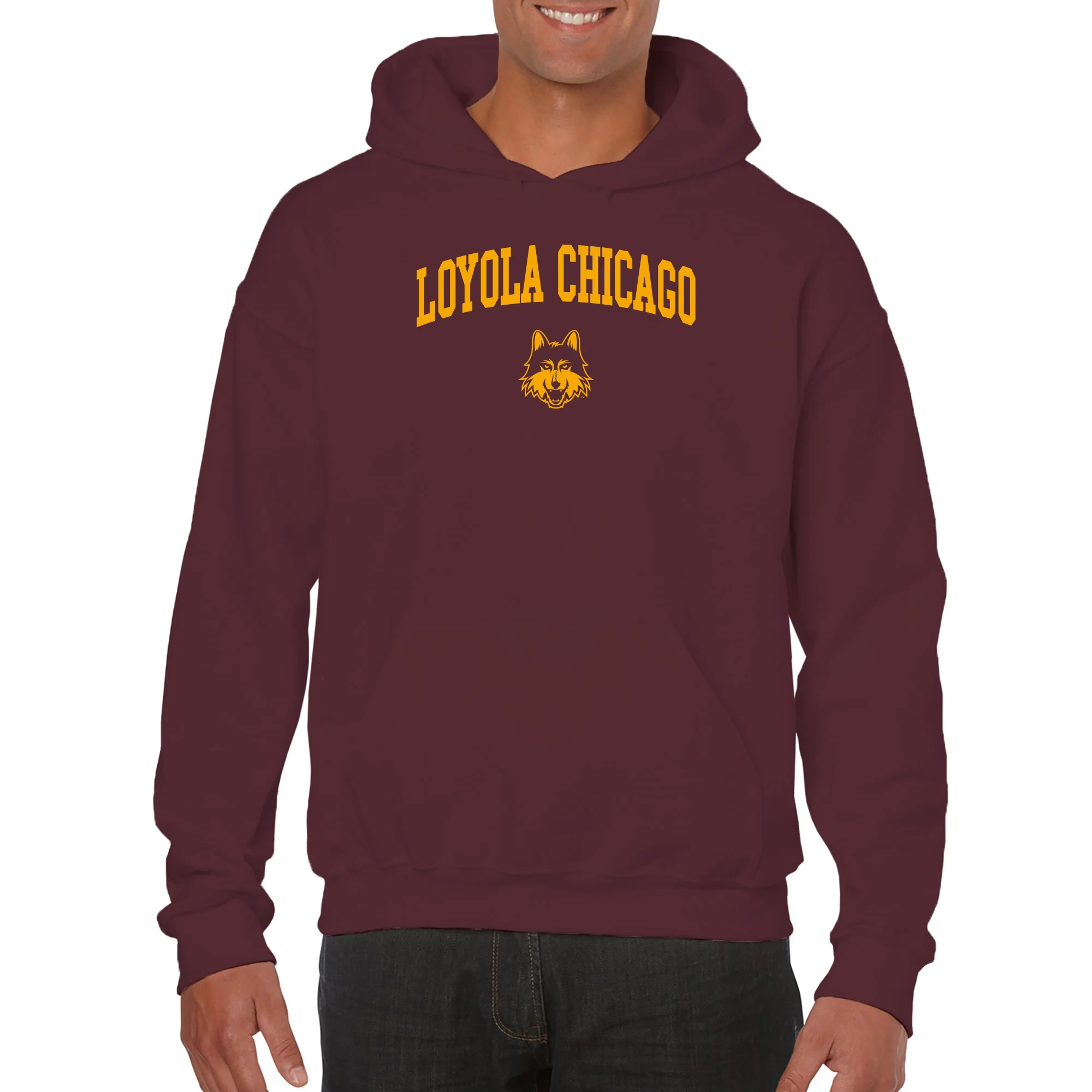 Loyola University Chicago Ramblers Arch Logo Hoodie - Maroon - Image 3